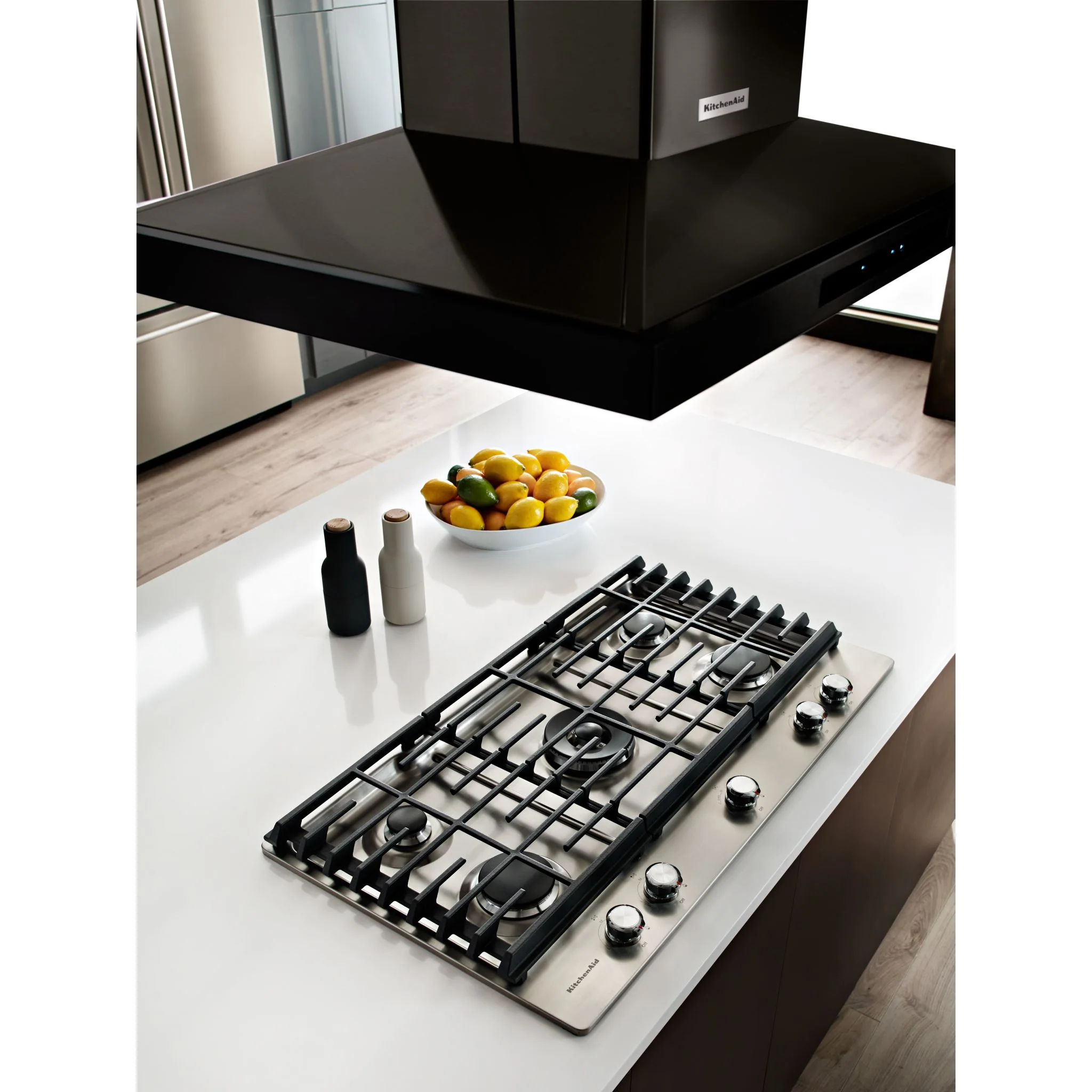 KitchenAid 36" Island-Mount, 3-Speed Canopy Hood - Black Stainless (KVIB606DBS) - Image 3