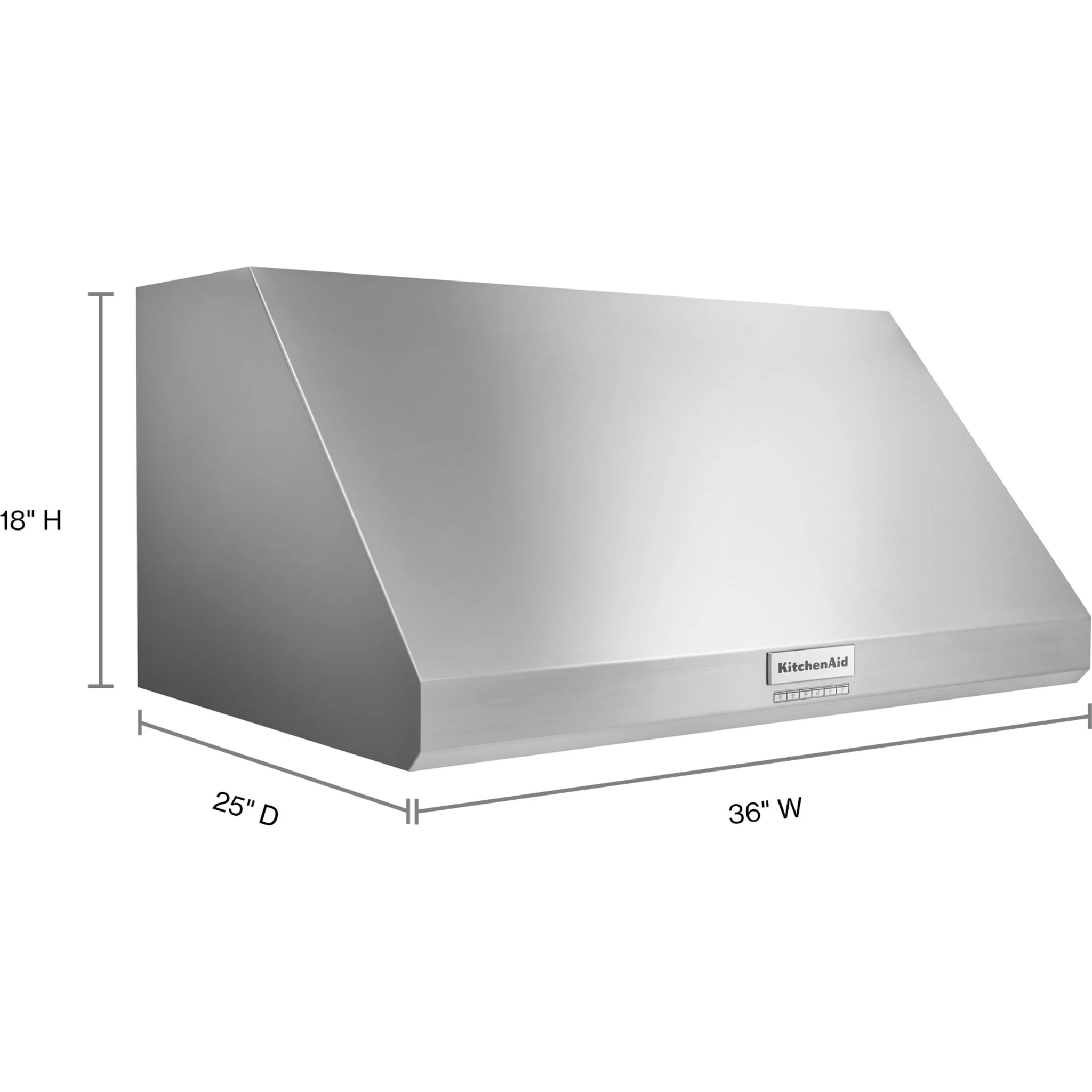 KitchenAid 36" 585 or 1170 CFM Motor Class Commercial-Style Wall-Mount Canopy Range Hood -Stainless Steel (KVWC906KSS) - Image 2