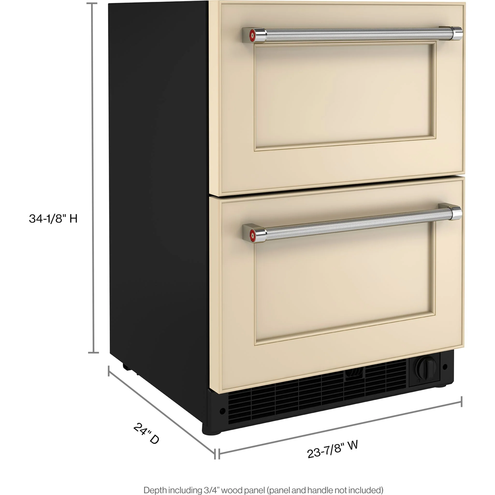 KitchenAid 24" Panel-Ready Undercounter Double-Drawer Refrigerator/Freezer -Panel Ready (KUDF204KPA) - Image 2