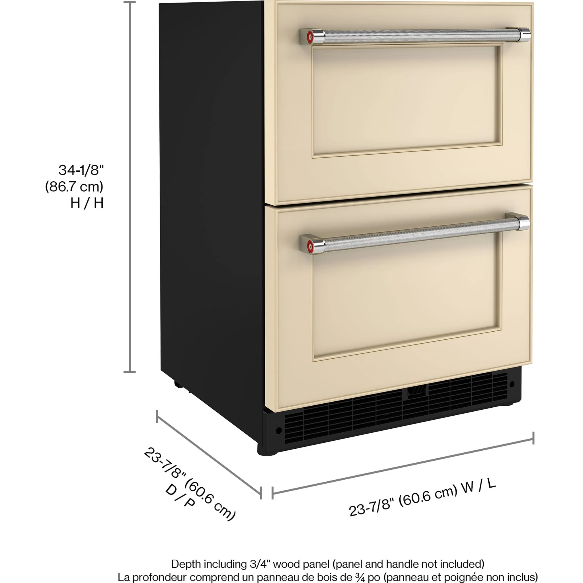 KitchenAid 24" Panel-Ready Undercounter Double-Drawer Refrigerator -Panel Ready (KUDR204KPA) - Image 3