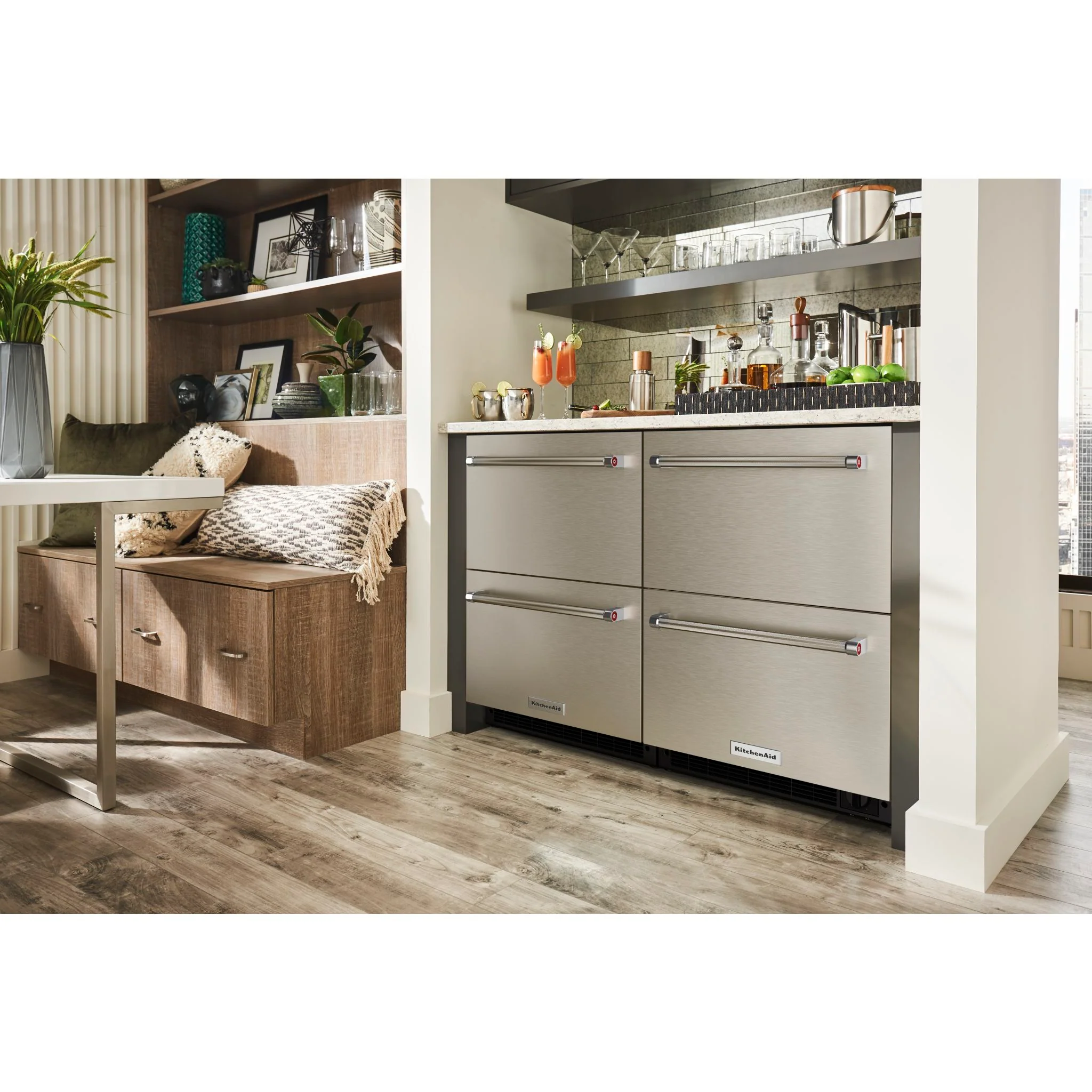 KitchenAid 24" Stainless Steel Undercounter Double-Drawer Refrigerator - Stainless Steel (KUDR204KSB) - Image 10