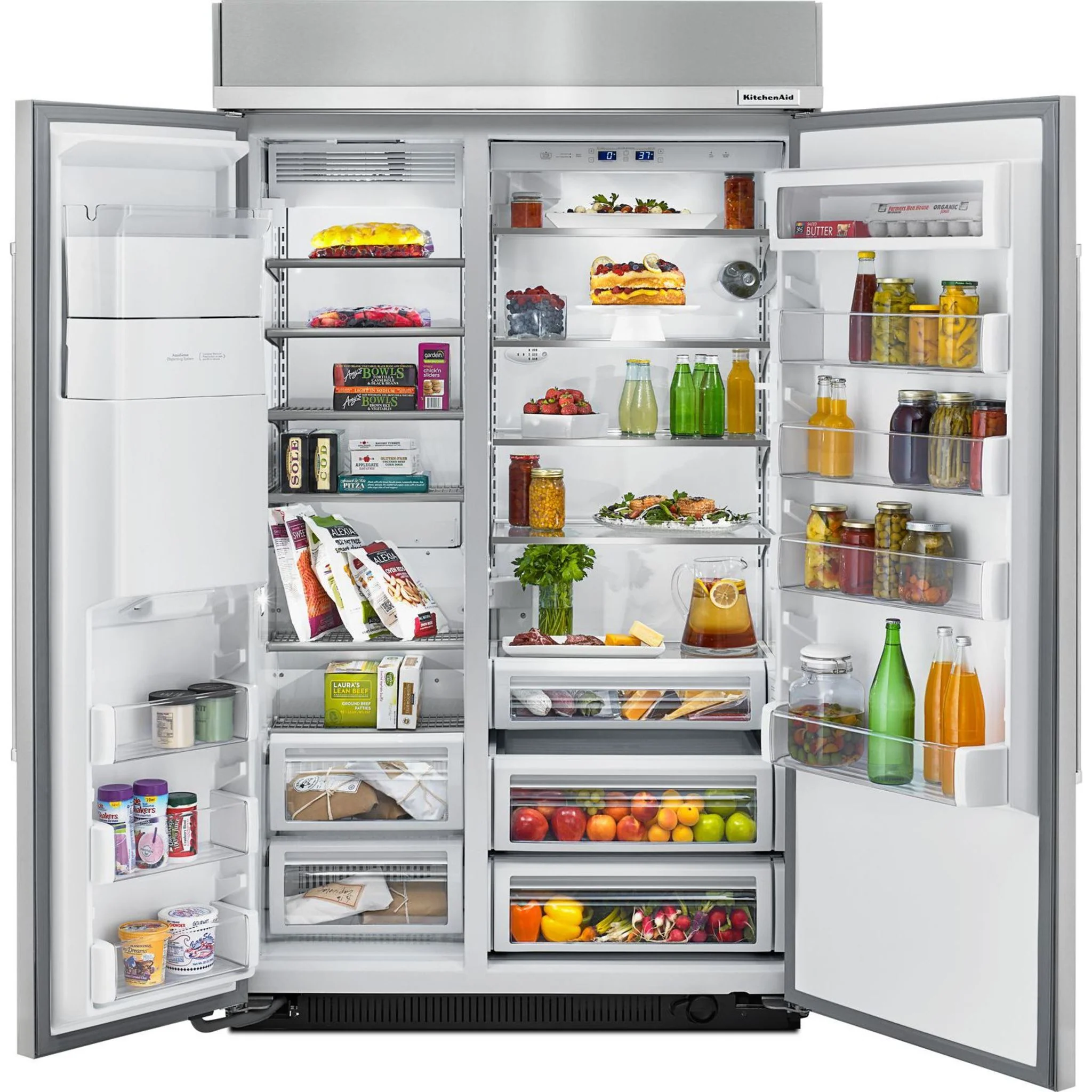 KitchenAid 29.5 cu. ft 48" Width Built-In Side by Side Refrigerator (KBSD618ESS) - Image 11