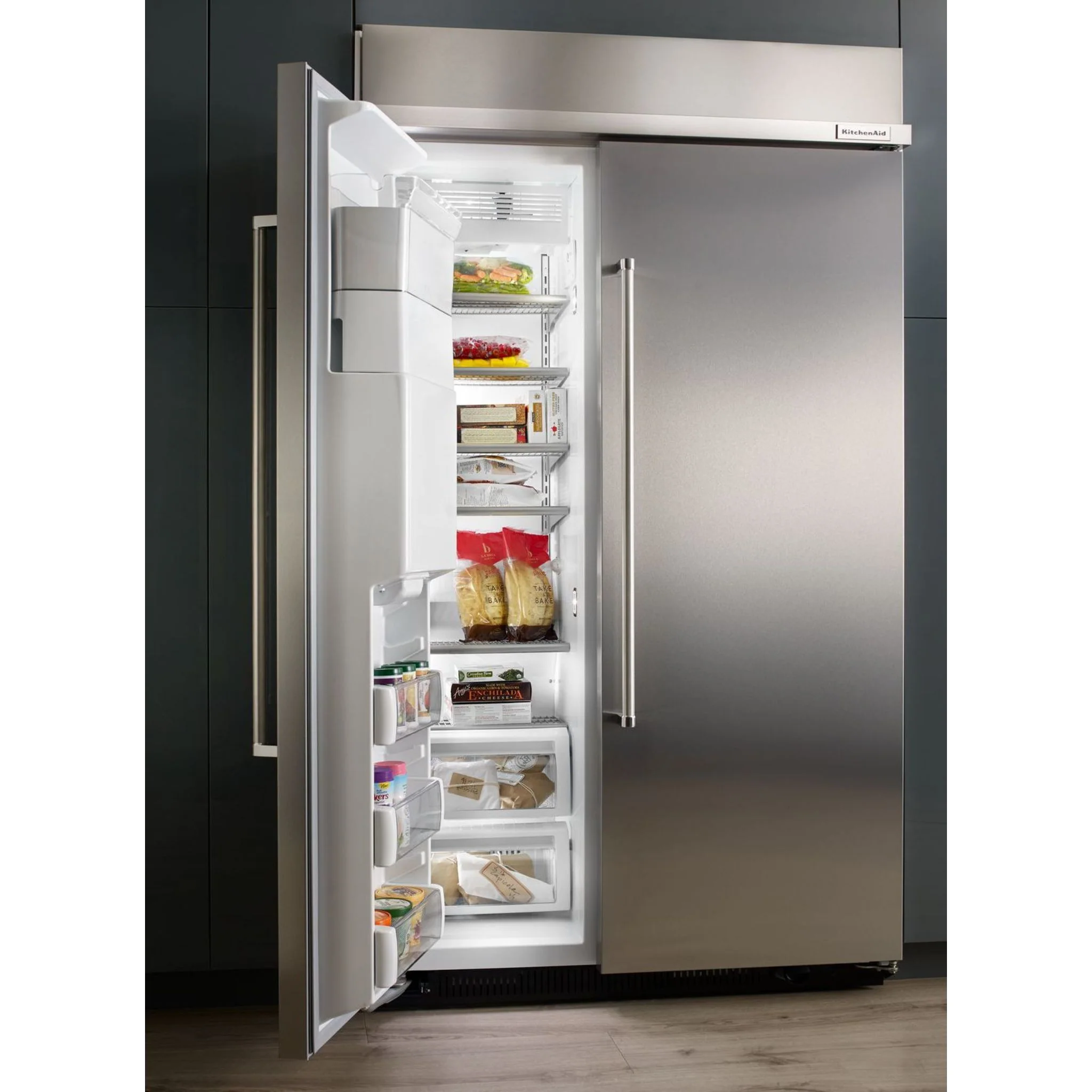 KitchenAid 29.5 cu. ft 48" Width Built-In Side by Side Refrigerator (KBSD618ESS) - Image 20