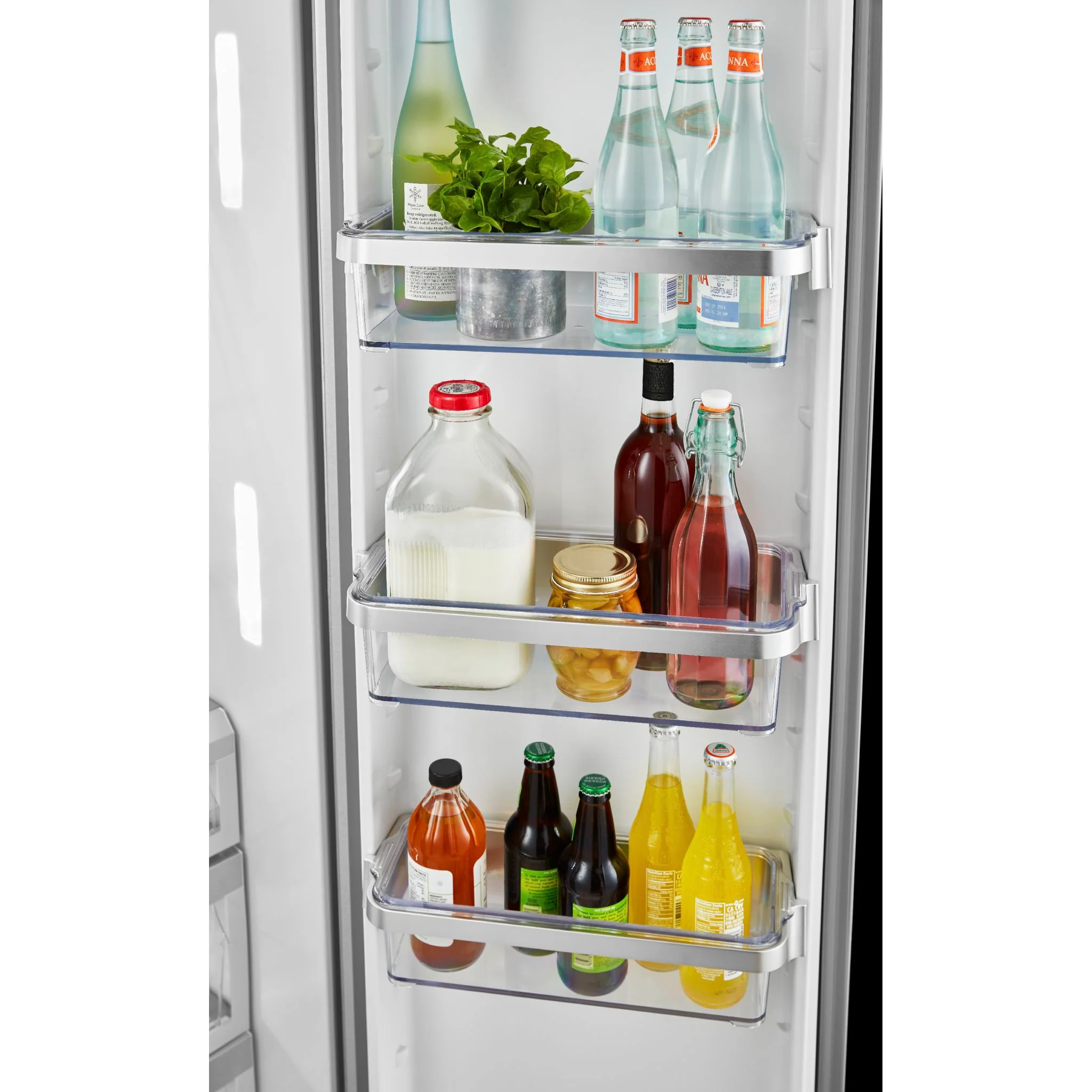 KitchenAid  22.6 cu.. ft. Counter-Depth Side-by-Side Refrigerator with Exterior Ice and Water - Black Stainless (KRSC703HBS) - Image 12