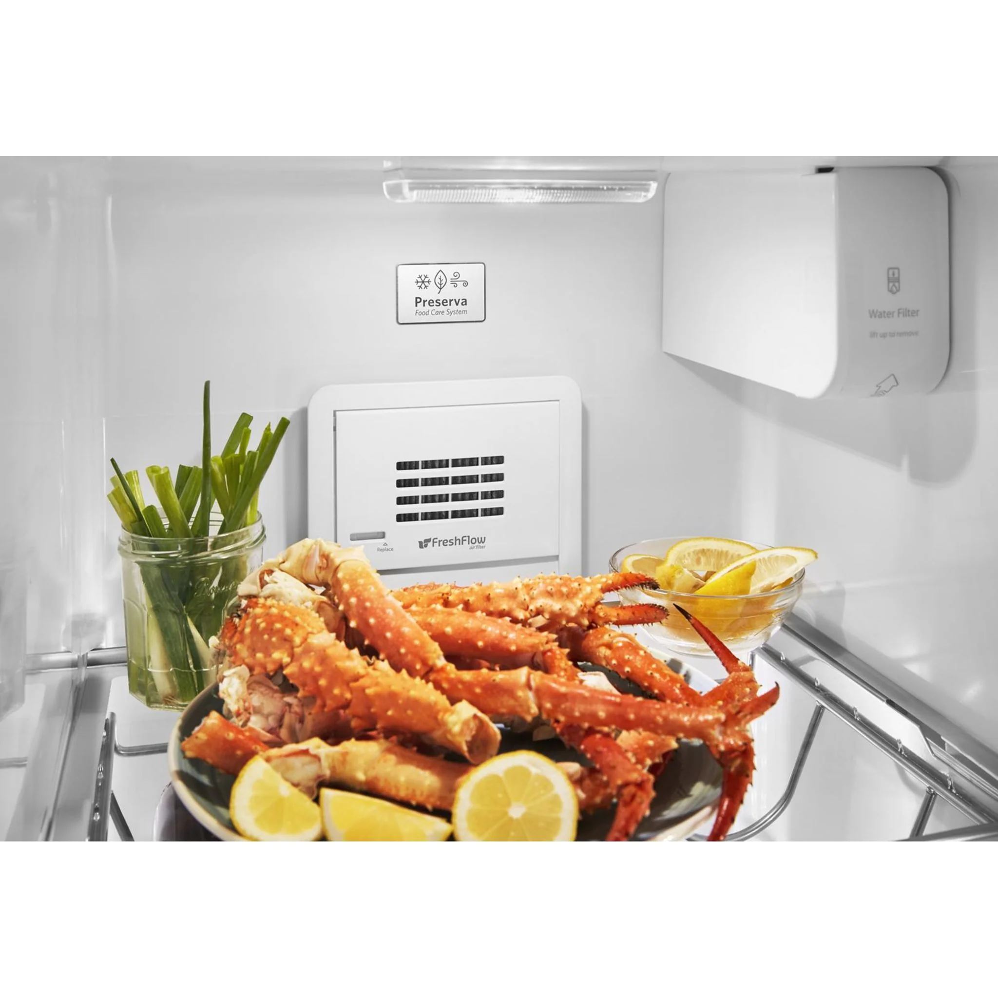 KitchenAid  22.6 cu.. ft. Counter-Depth Side-by-Side Refrigerator with Exterior Ice and Water - Black Stainless (KRSC703HBS) - Image 24