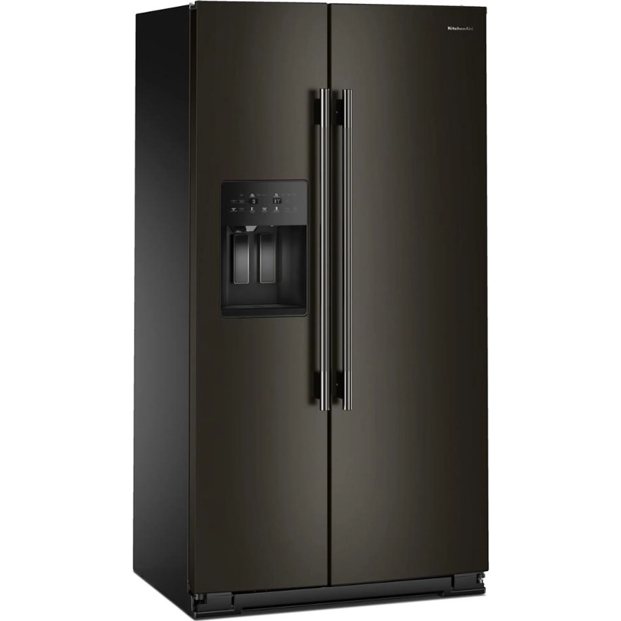 KitchenAid 20.8 Cu. Ft. Counter-Depth Side-by-Side Refrigerator with Exterior Ice and Water Dispenser in Black Ore -Black Ore (KRSC536RBE) - Image 2