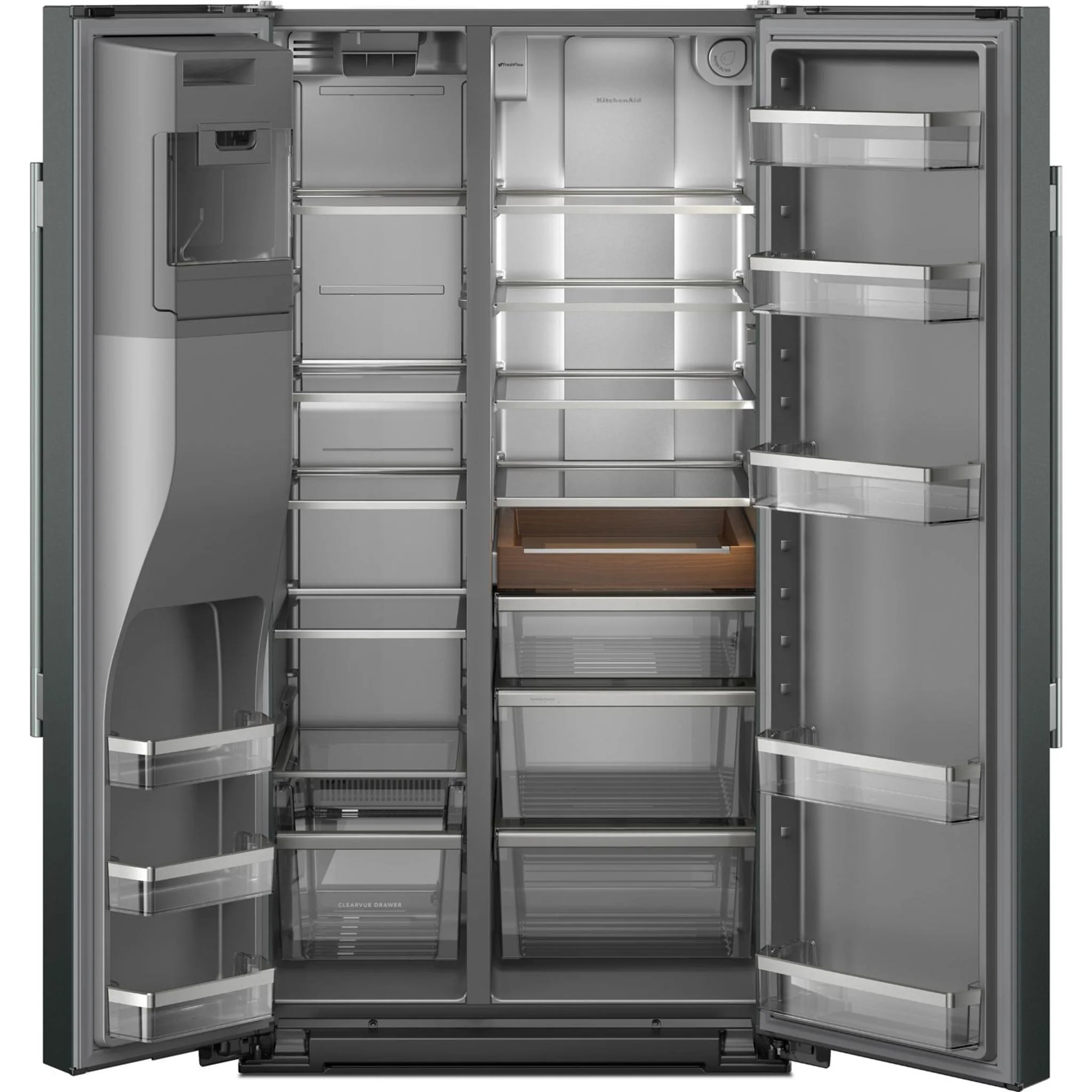 KitchenAid 20.8 Cu. Ft. Counter-Depth Side-by-Side Refrigerator with Exterior Ice and Water Dispenser in Junipe -Juniper (KRSC536RJP) - Image 6