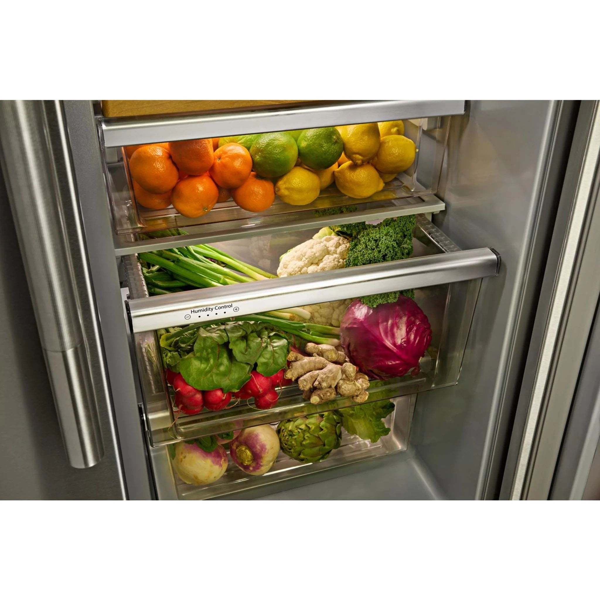 KitchenAid 20.8 Cu. Ft. Counter-Depth Side-by-Side Refrigerator with Exterior Ice and Water Dispenser in PrintShieldFinish -Fingerprint Resistant Stainless Steel (KRSC536RPS) - Image 12