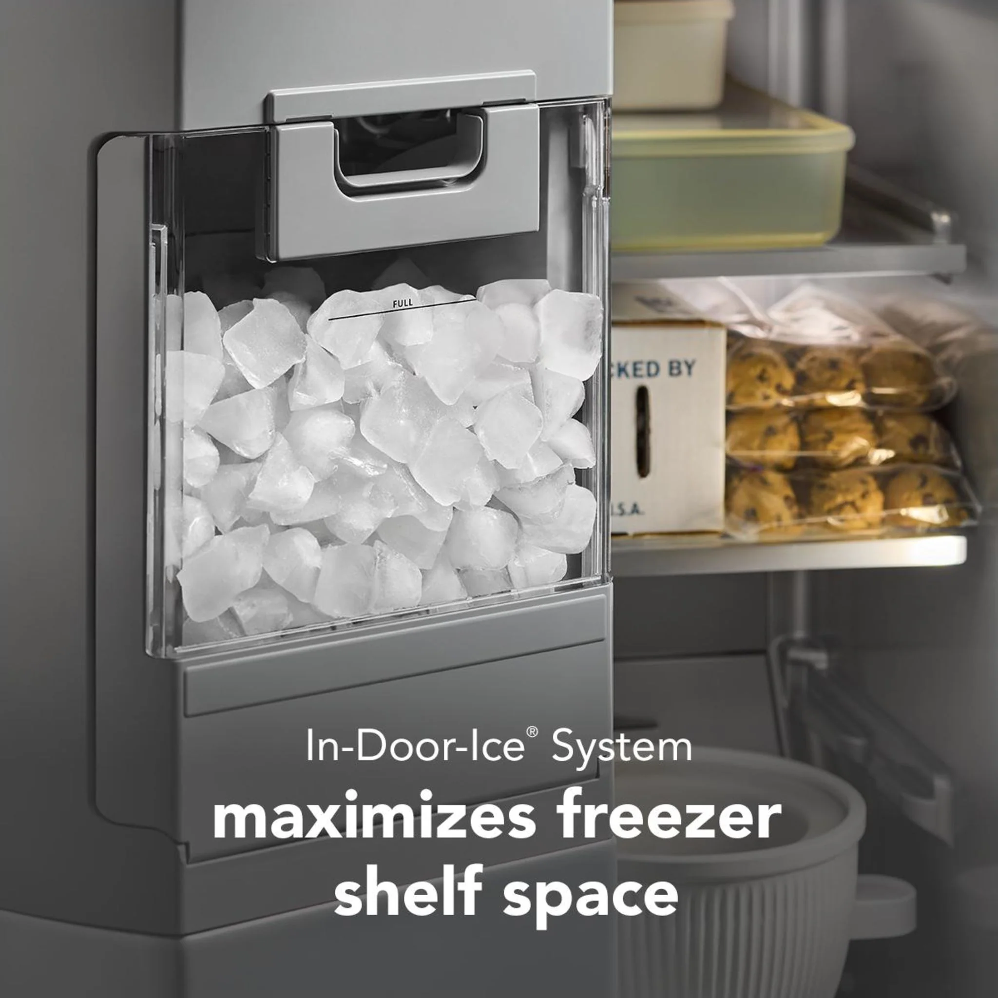 KitchenAid 20.8 Cu. Ft. Counter-Depth Side-by-Side Refrigerator with Exterior Ice and Water Dispenser in PrintShieldFinish -Fingerprint Resistant Stainless Steel (KRSC536RPS) - Image 17