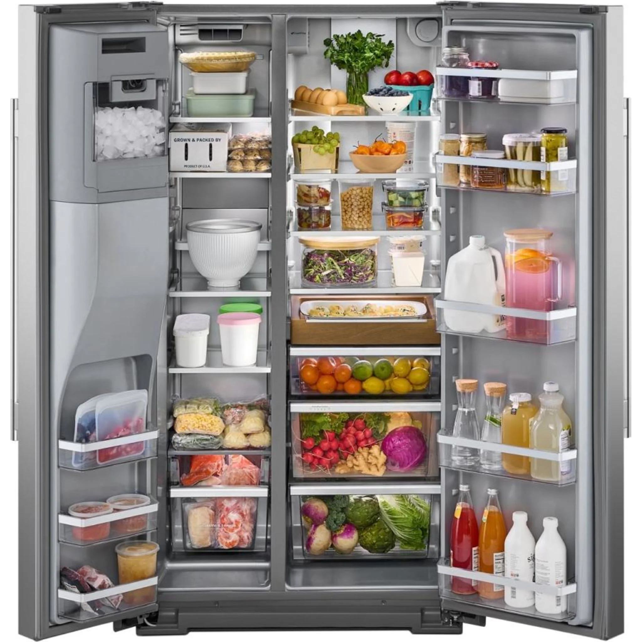 KitchenAid 20.8 Cu. Ft. Counter-Depth Side-by-Side Refrigerator with Exterior Ice and Water Dispenser in PrintShieldFinish -Fingerprint Resistant Stainless Steel (KRSC536RPS) - Image 26