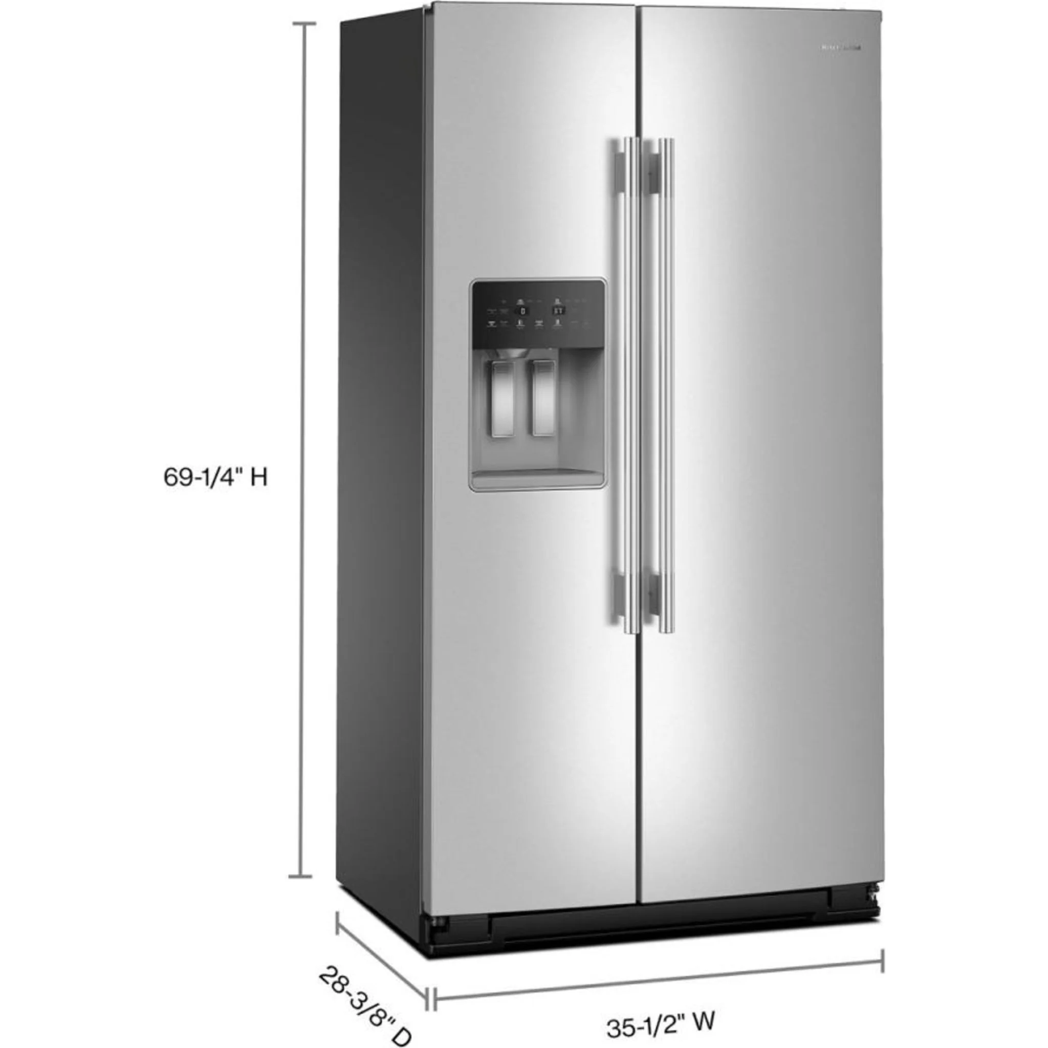 KitchenAid 20.8 Cu. Ft. Counter-Depth Side-by-Side Refrigerator with Exterior Ice and Water Dispenser in PrintShieldFinish -Fingerprint Resistant Stainless Steel (KRSC536RPS) - Image 30