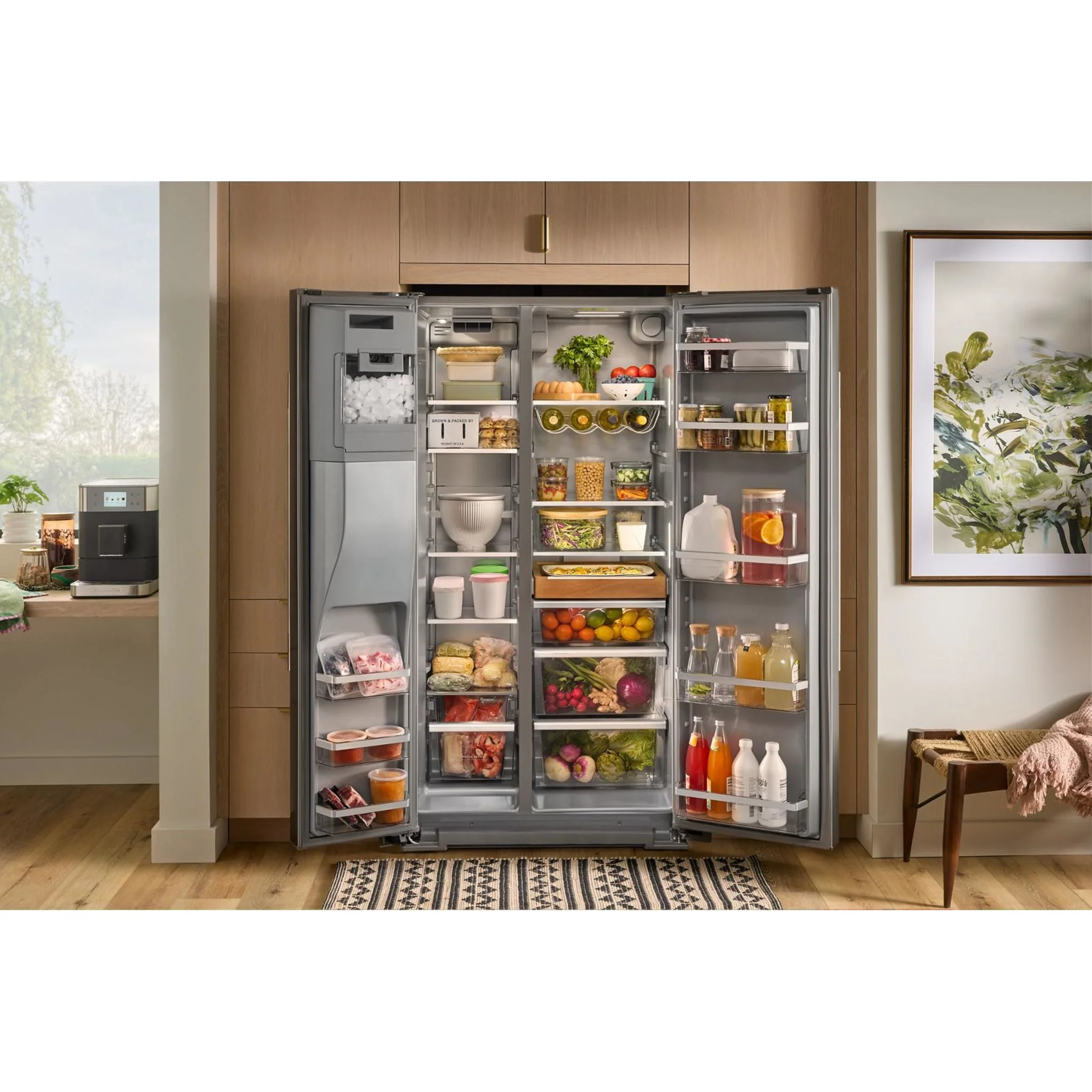 KitchenAid 20.8 Cu. Ft. Counter-Depth Side-by-Side Refrigerator with Exterior Ice and Water Dispenser in PrintShieldFinish -Fingerprint Resistant Stainless Steel (KRSC536RPS) - Image 34