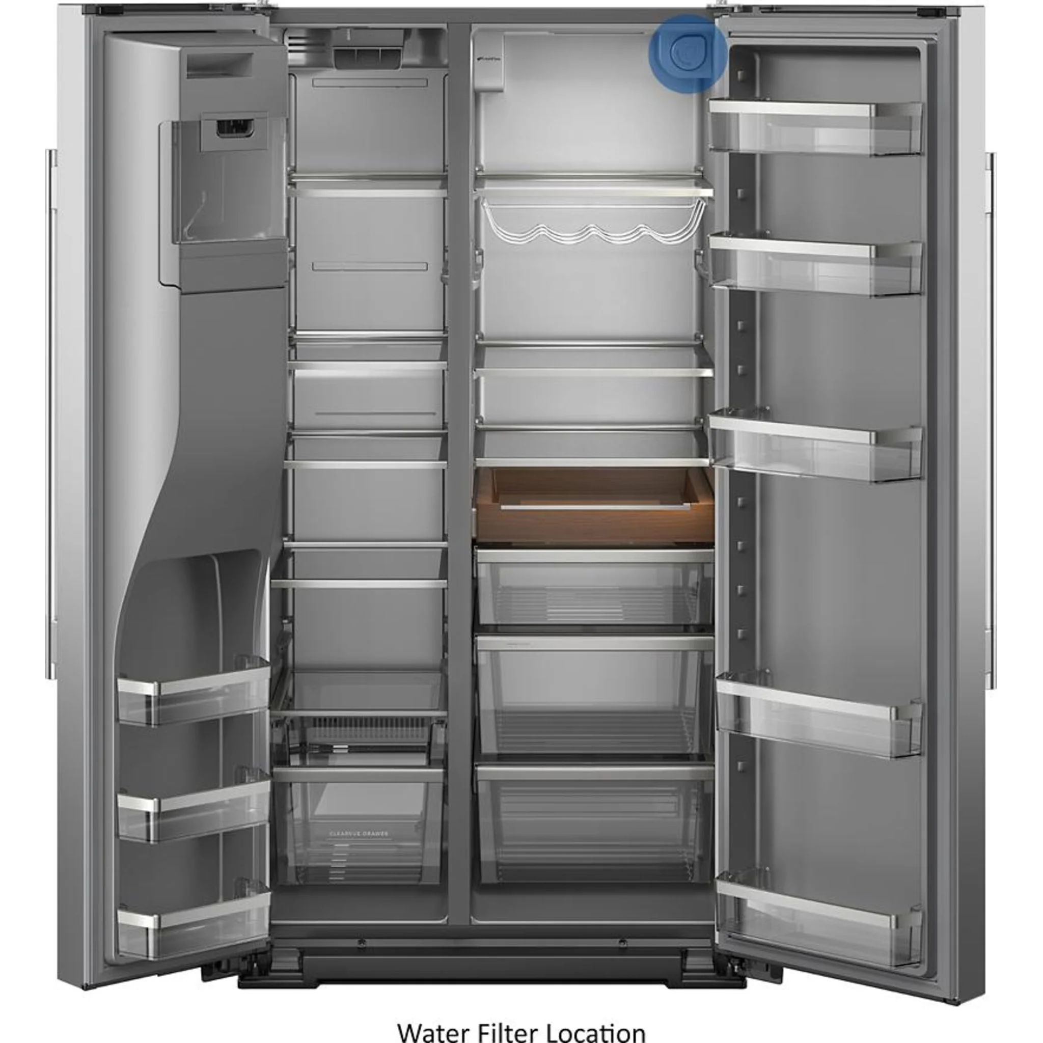 KitchenAid 20.8 Cu. Ft. Counter-Depth Side-by-Side Refrigerator with Exterior Ice and Water Dispenser in PrintShieldFinish -Fingerprint Resistant Stainless Steel (KRSC536RPS) - Image 36