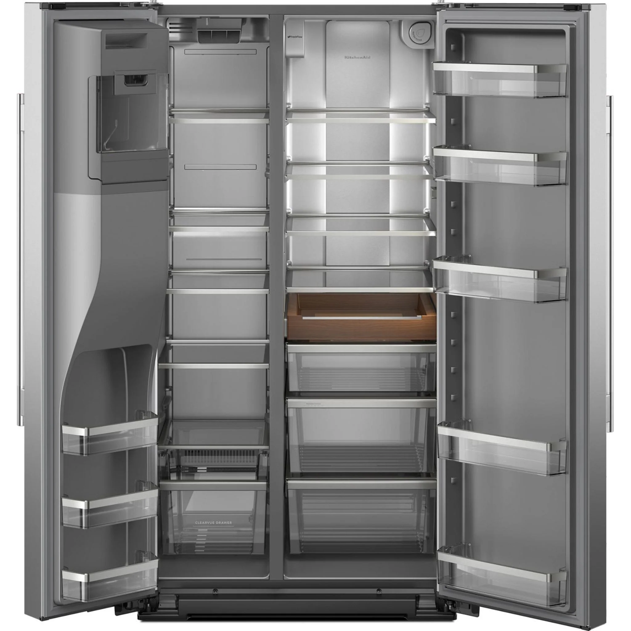 KitchenAid 28.7 Cu. Ft. Side-by-Side Refrigerator with Exterior Ice and Water Dispenser in PrintShieldFinish -Fingerprint Resistant Stainless Steel (KRSF536RPS) - Image 14