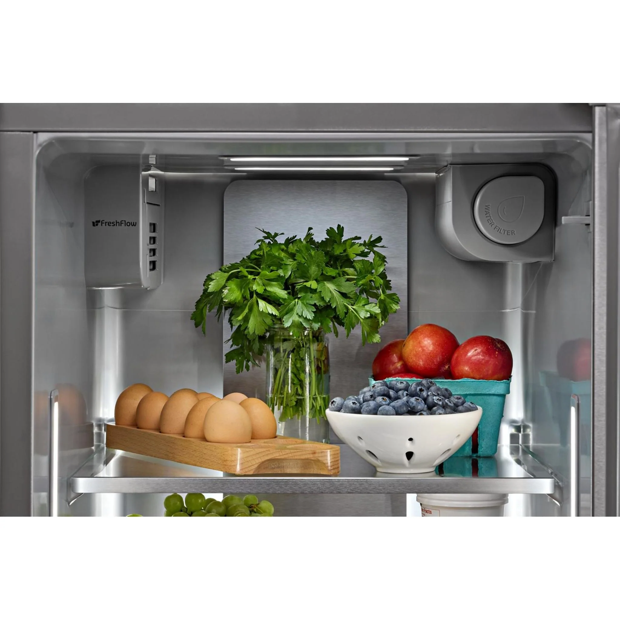 KitchenAid 28.7 Cu. Ft. Side-by-Side Refrigerator with Exterior Ice and Water Dispenser in PrintShieldFinish -Fingerprint Resistant Stainless Steel (KRSF536RPS) - Image 22
