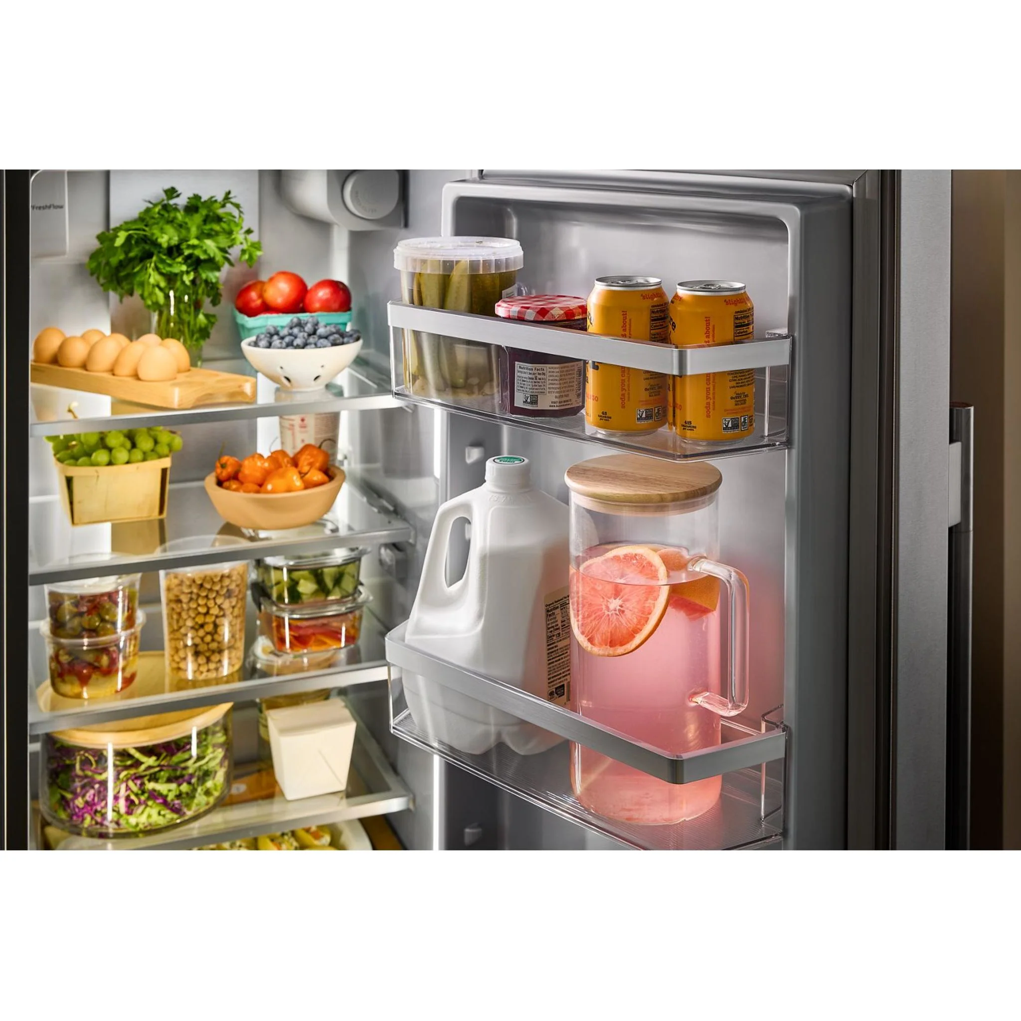 KitchenAid 28.7 Cu. Ft. Side-by-Side Refrigerator with Exterior Ice and Water Dispenser in PrintShieldFinish -Fingerprint Resistant Stainless Steel (KRSF536RPS) - Image 24