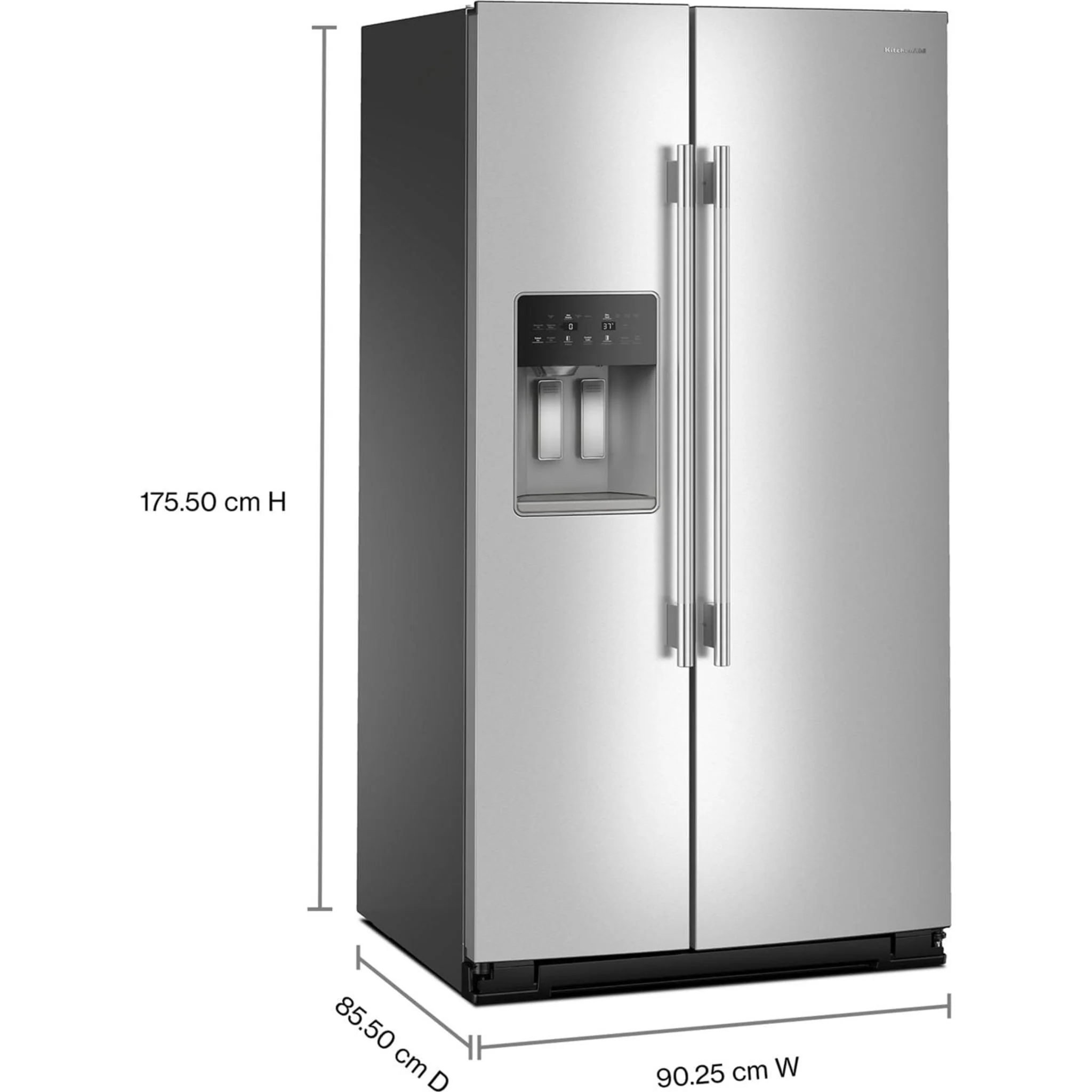 KitchenAid 28.7 Cu. Ft. Side-by-Side Refrigerator with Exterior Ice and Water Dispenser in PrintShieldFinish -Fingerprint Resistant Stainless Steel (KRSF536RPS) - Image 27