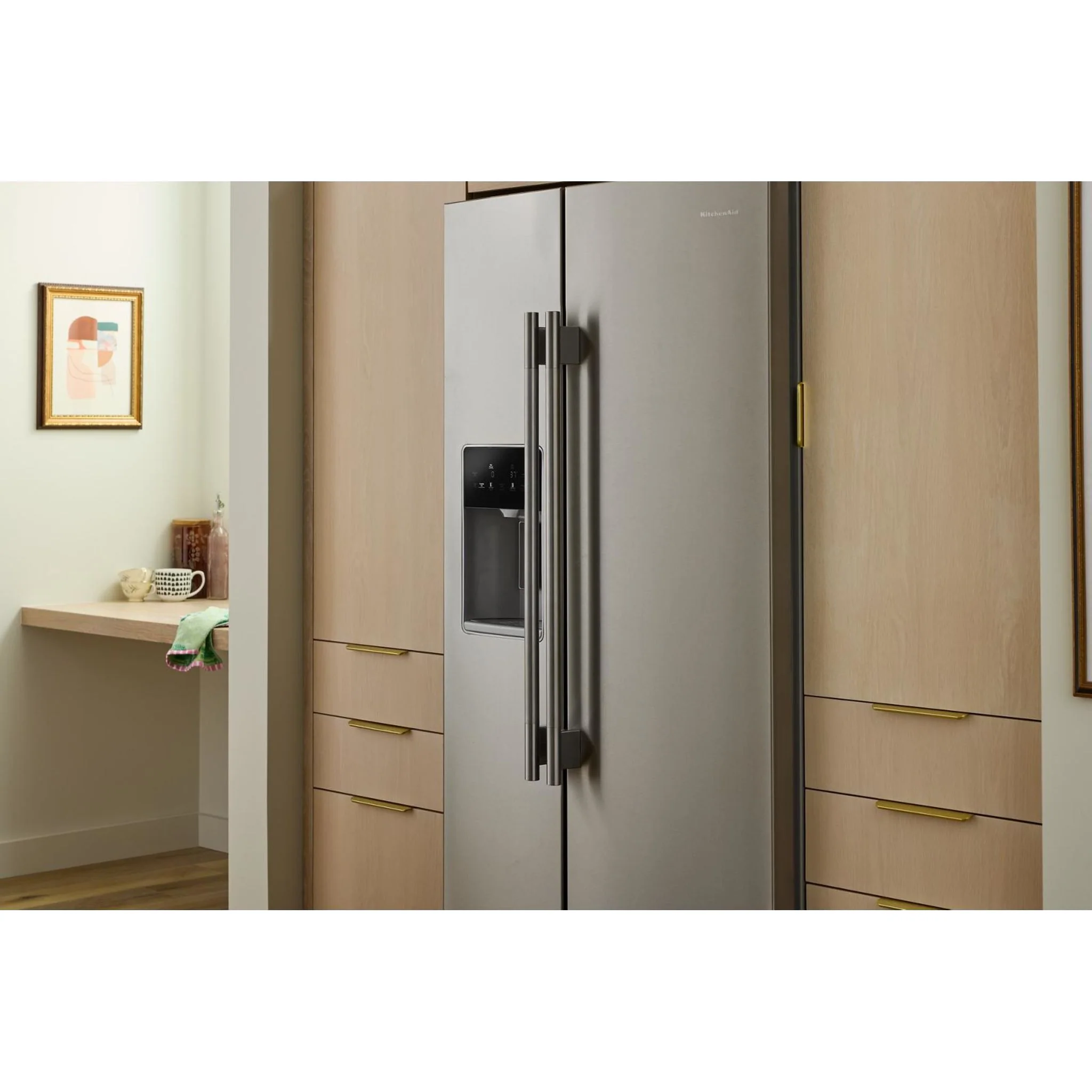 KitchenAid 28.7 Cu. Ft. Side-by-Side Refrigerator with Exterior Ice and Water Dispenser in PrintShieldFinish -Fingerprint Resistant Stainless Steel (KRSF536RPS) - Image 4