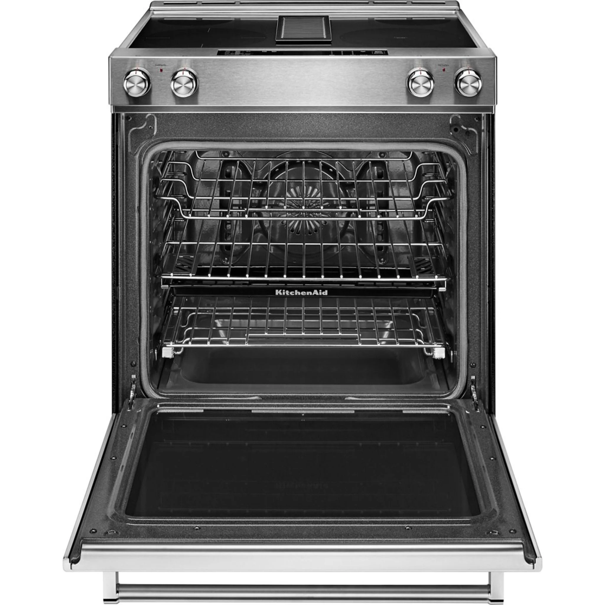 KitchenAid 30-Inch 4-Burner Dual Fuel Downdraft Front Control Range -Stainless Steel (KSDG950ESS) - Image 13