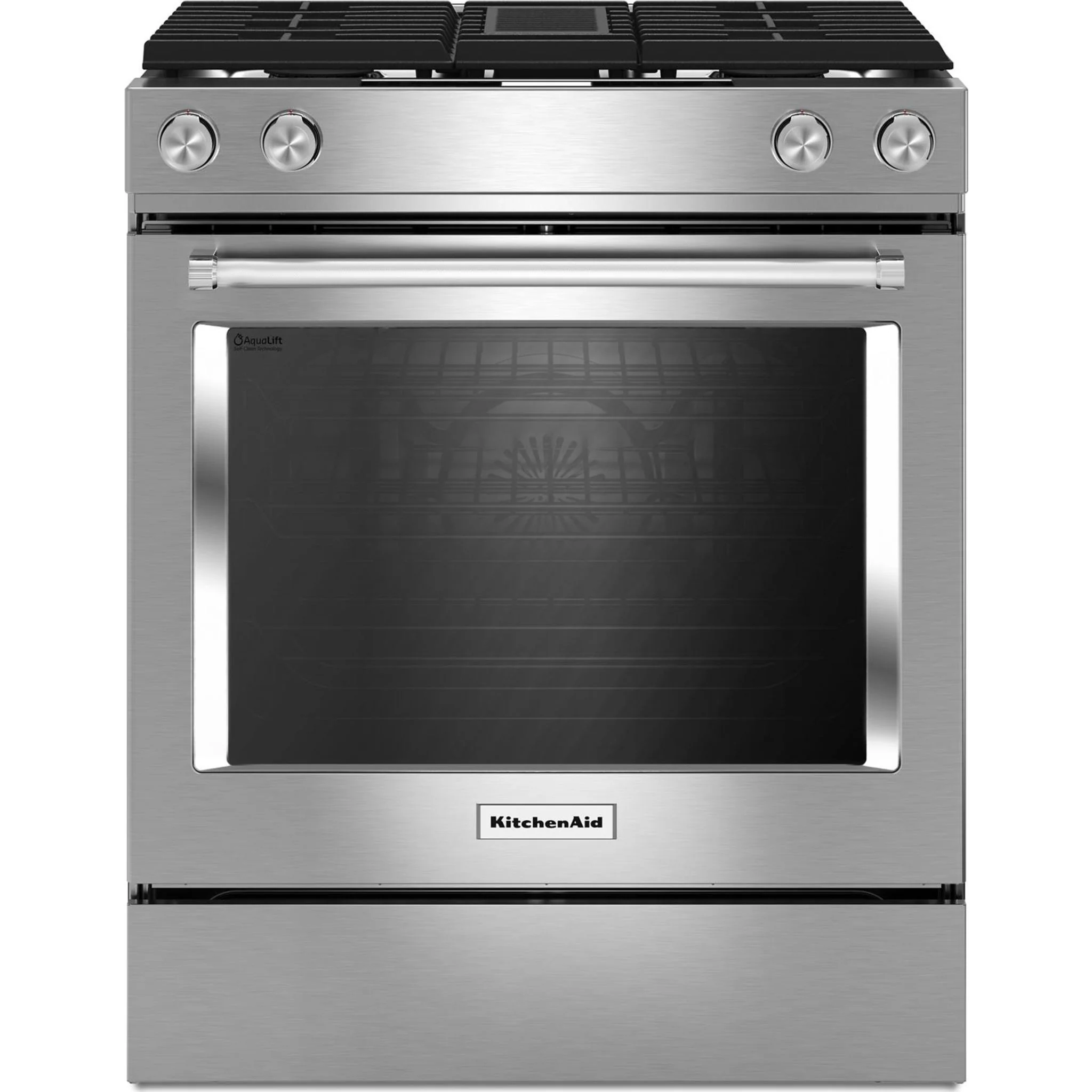 KitchenAid 30-Inch 4-Burner Dual Fuel Downdraft Front Control Range -Stainless Steel (KSDG950ESS) - Image 21