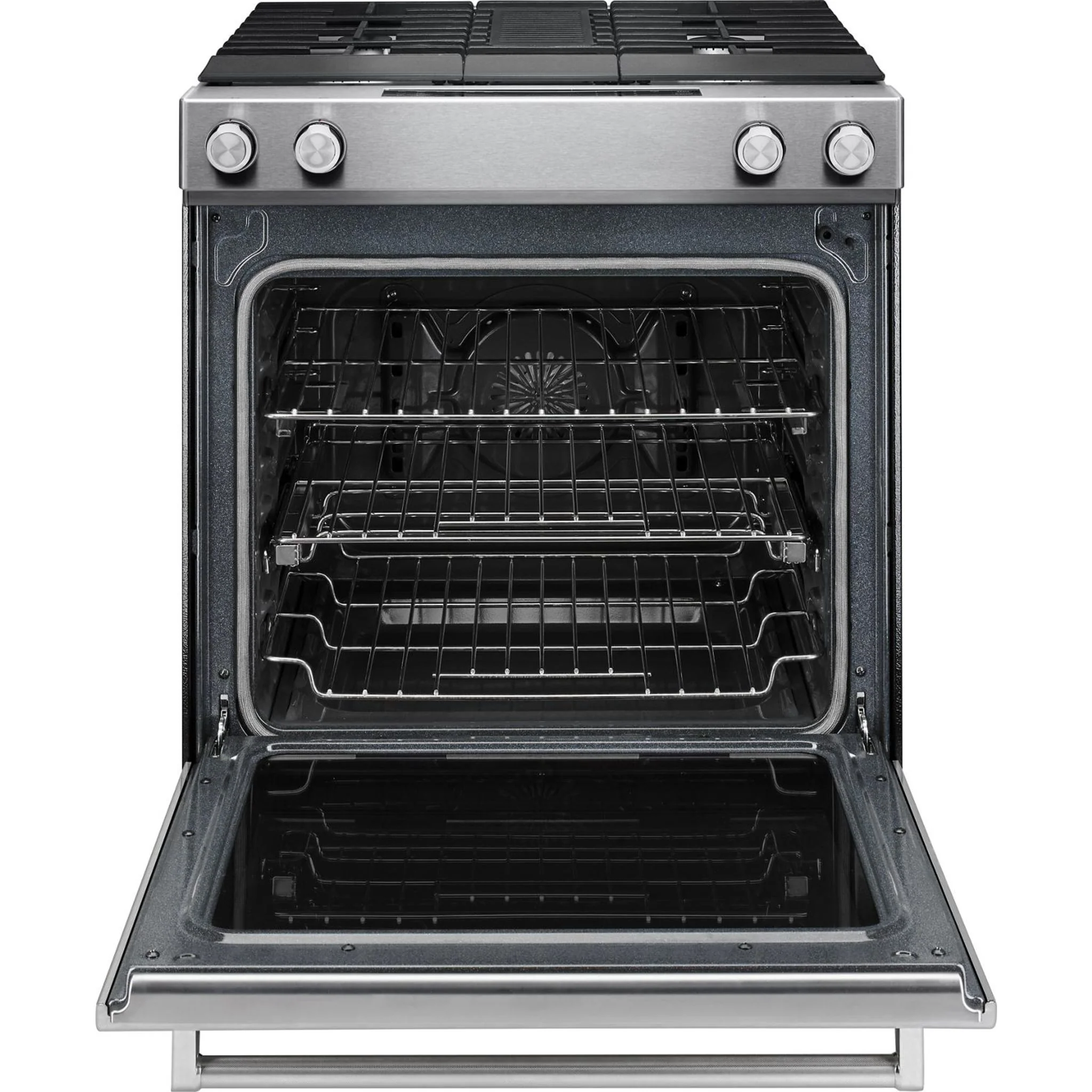 KitchenAid 30-Inch 4-Burner Dual Fuel Downdraft Front Control Range -Stainless Steel (KSDG950ESS) - Image 28