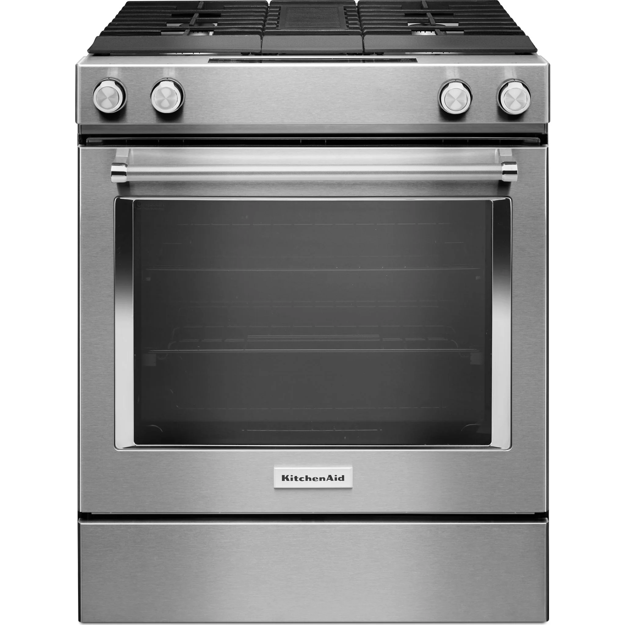 KitchenAid 30-Inch 4-Burner Dual Fuel Downdraft Front Control Range -Stainless Steel (KSDG950ESS) - Image 7