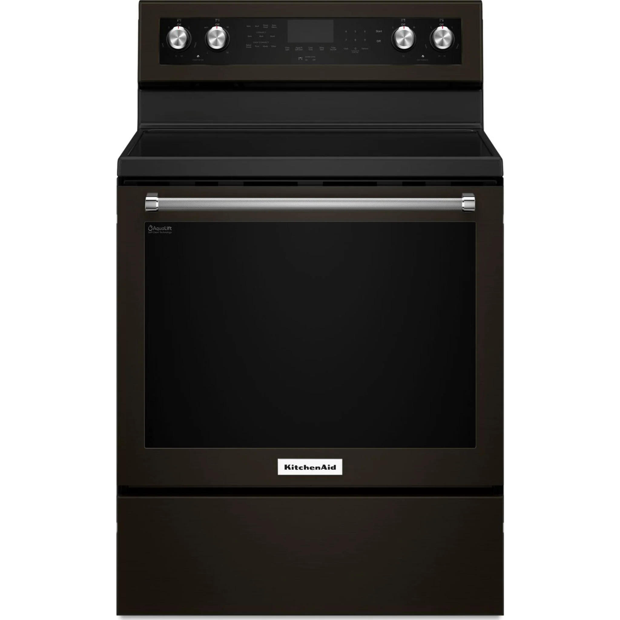 KitchenAid 30" 5-Element Electric Convection Range - Black Stainless (YKFEG500EBS) - Image 2
