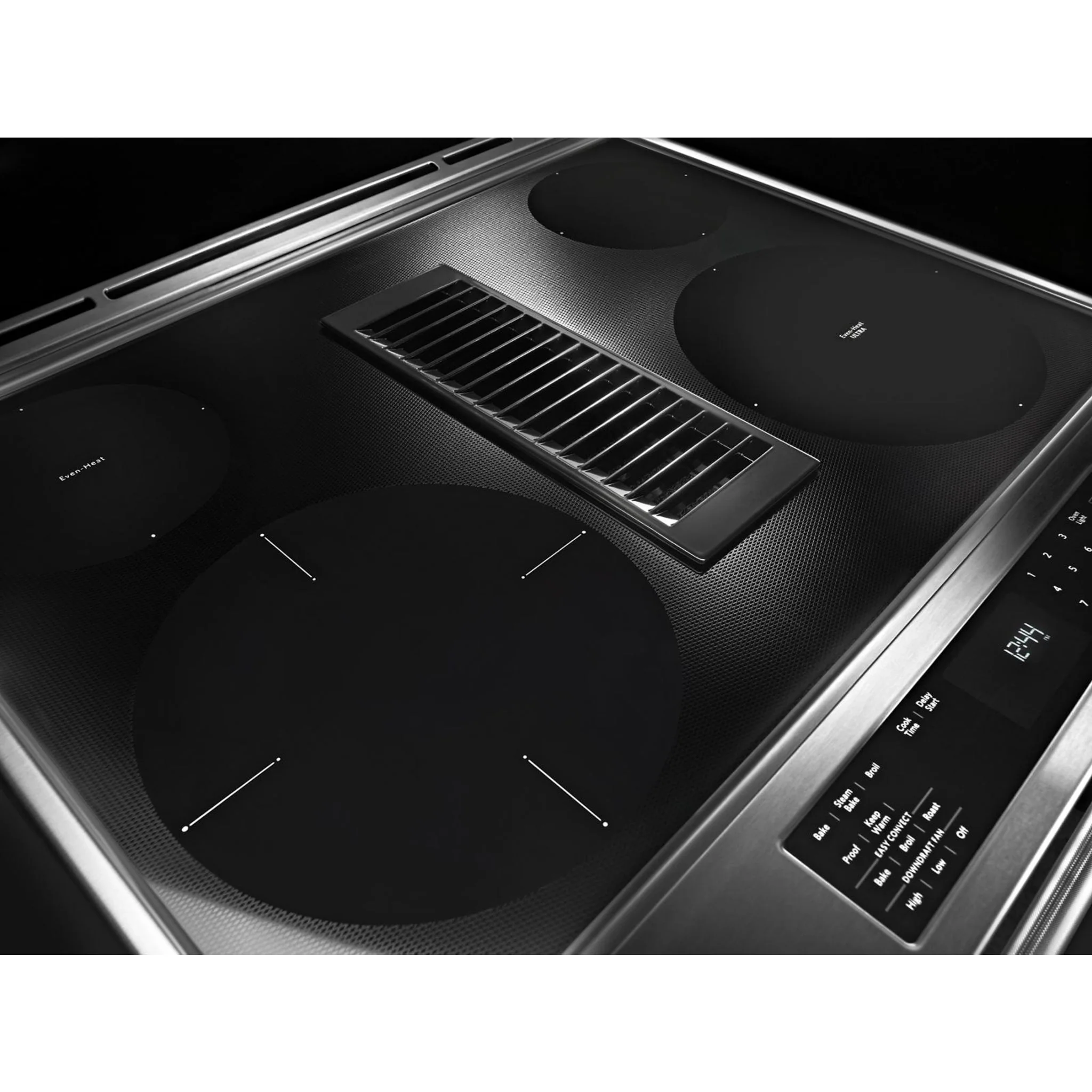 KitchenAid 30-Inch 4-Element Electric Downdraft Front Control Range -Stainless Steel (KSEG950ESS) - Image 16