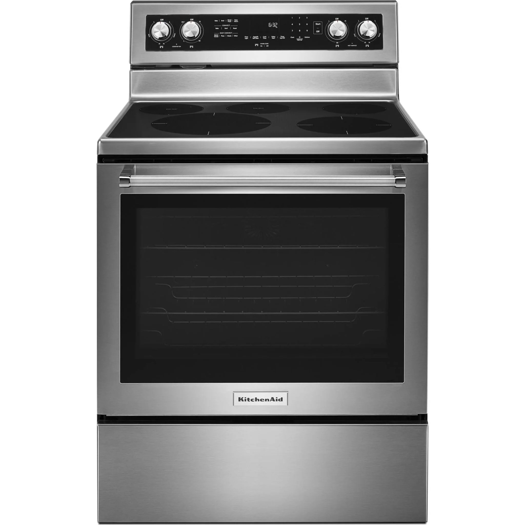 KitchenAid 30" 5-Element Electric Convection Range - Stainless Steel (YKFEG500ESS) - Image 2