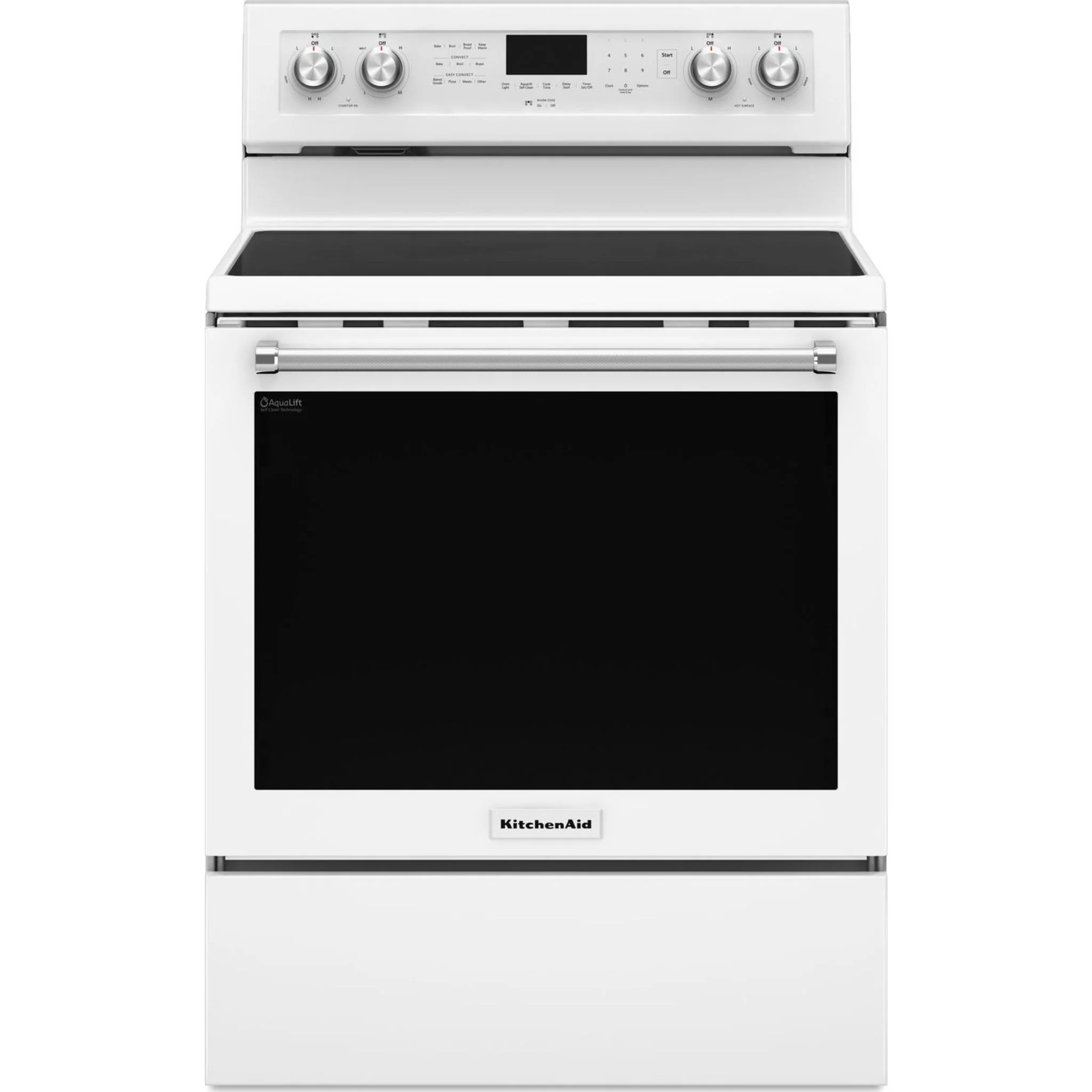 KitchenAid 30" 5-Element Electric Convection Range - White (YKFEG500EWH) - Image 2