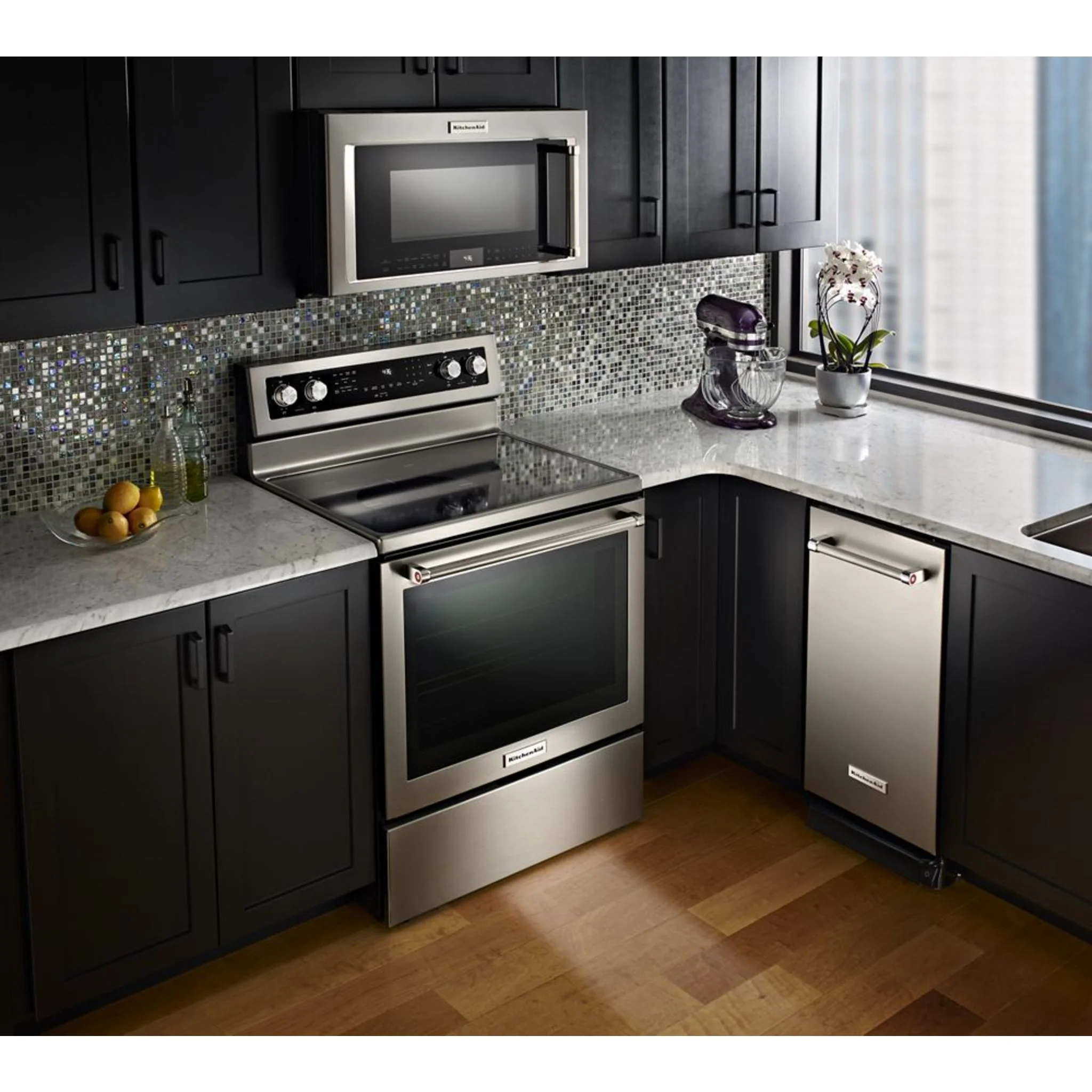 KitchenAid 30" 5-Element Electric Convection Range - White (YKFEG500EWH) - Image 3