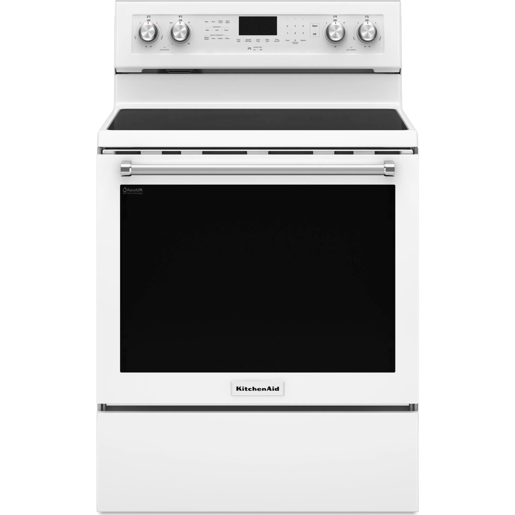 KitchenAid 30" 5-Element Electric Convection Range - White (YKFEG500EWH) - Image 5