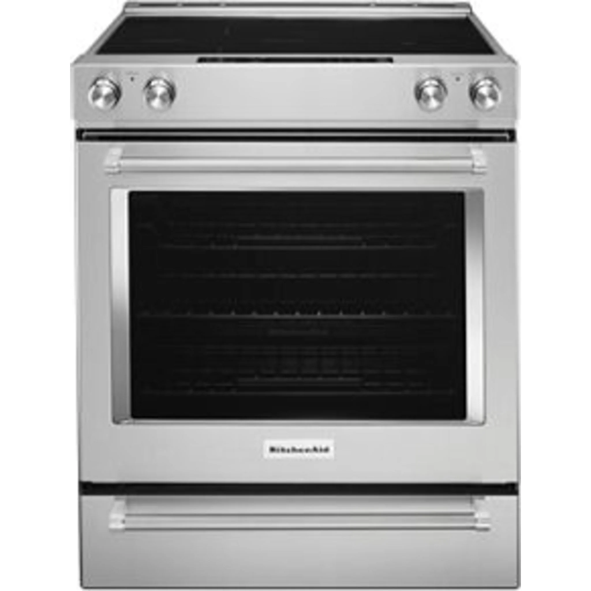 KitchenAid 30-Inch 5-Element Electric Convection Slide-In Range with Baking Drawer -Stainless Steel (YKSEB900ESS) - Image 12