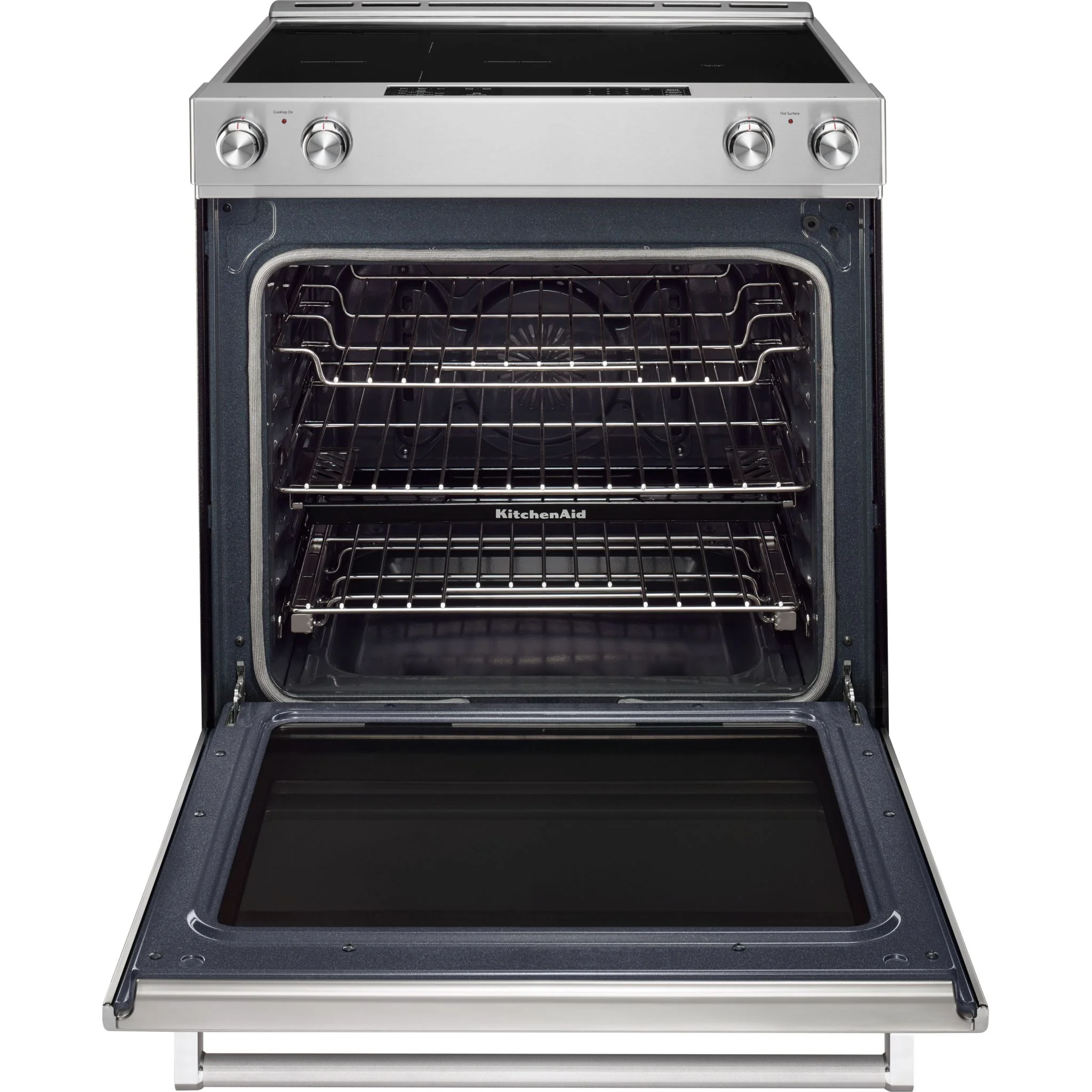 KitchenAid 30-Inch 5-Element Electric Convection Slide-In Range with Baking Drawer -Stainless Steel (YKSEB900ESS) - Image 2