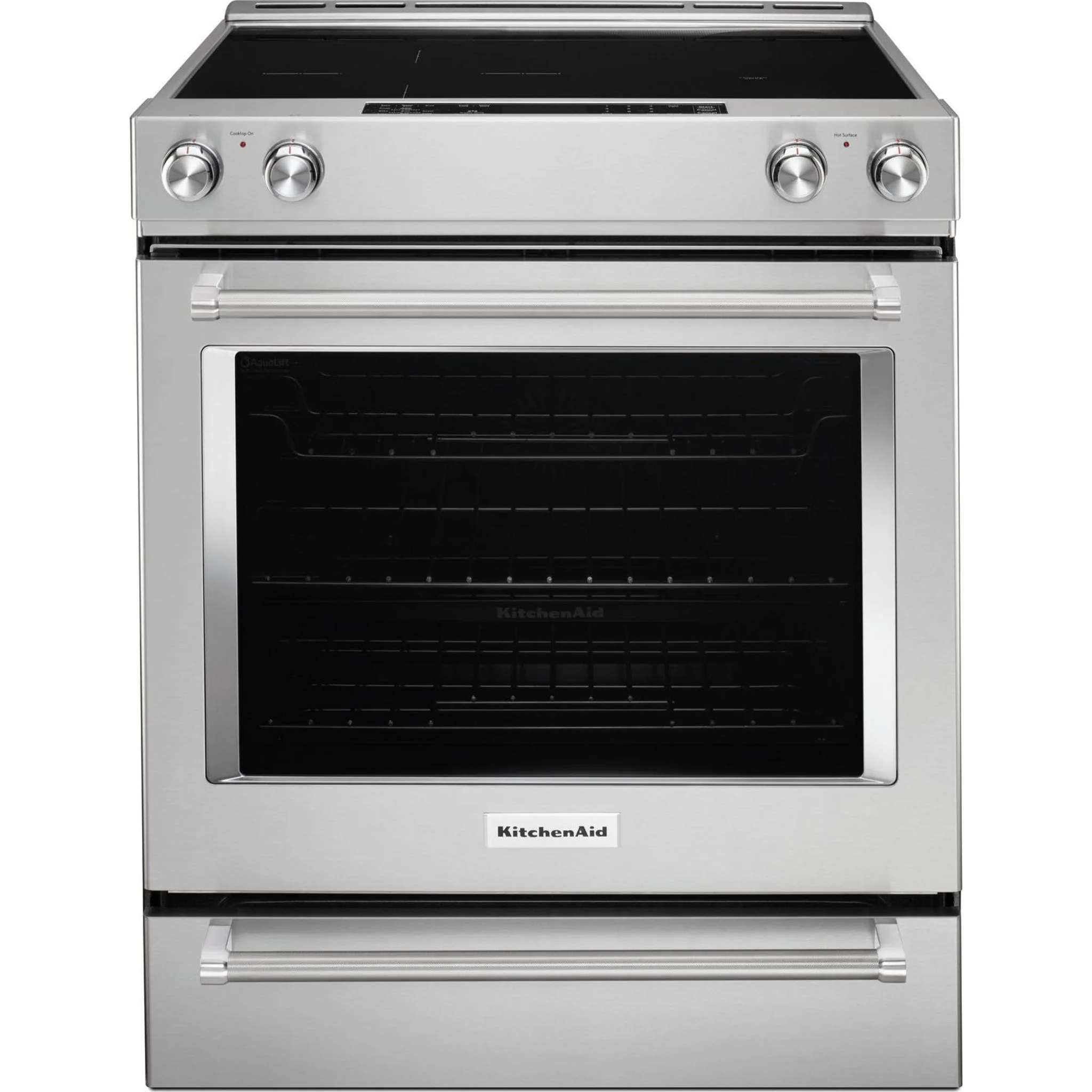 KitchenAid 30-Inch 5-Element Electric Convection Slide-In Range with Baking Drawer -Stainless Steel (YKSEB900ESS) - Image 8