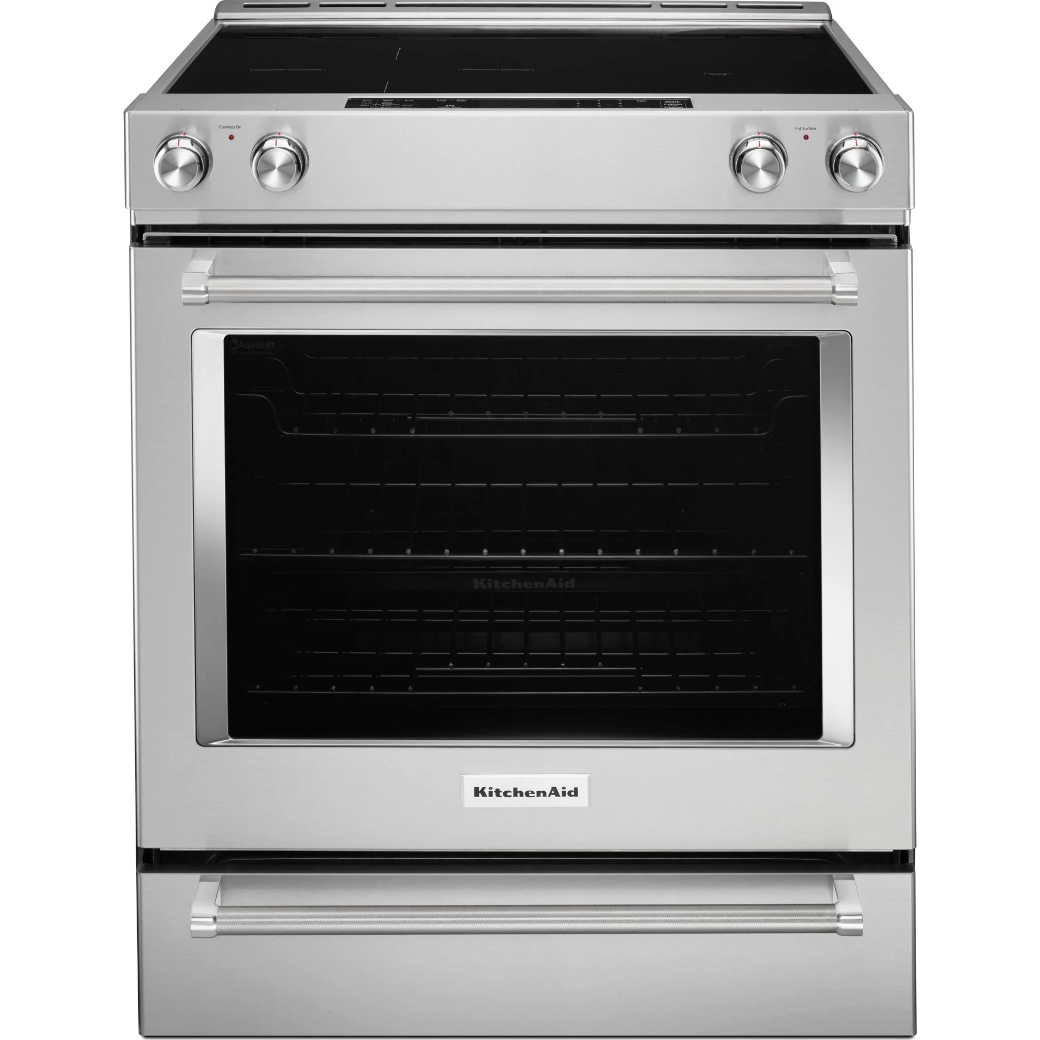 KitchenAid 30-Inch 5-Element Electric Convection Slide-In Range with Baking Drawer -Stainless Steel (YKSEB900ESS) - Image 9