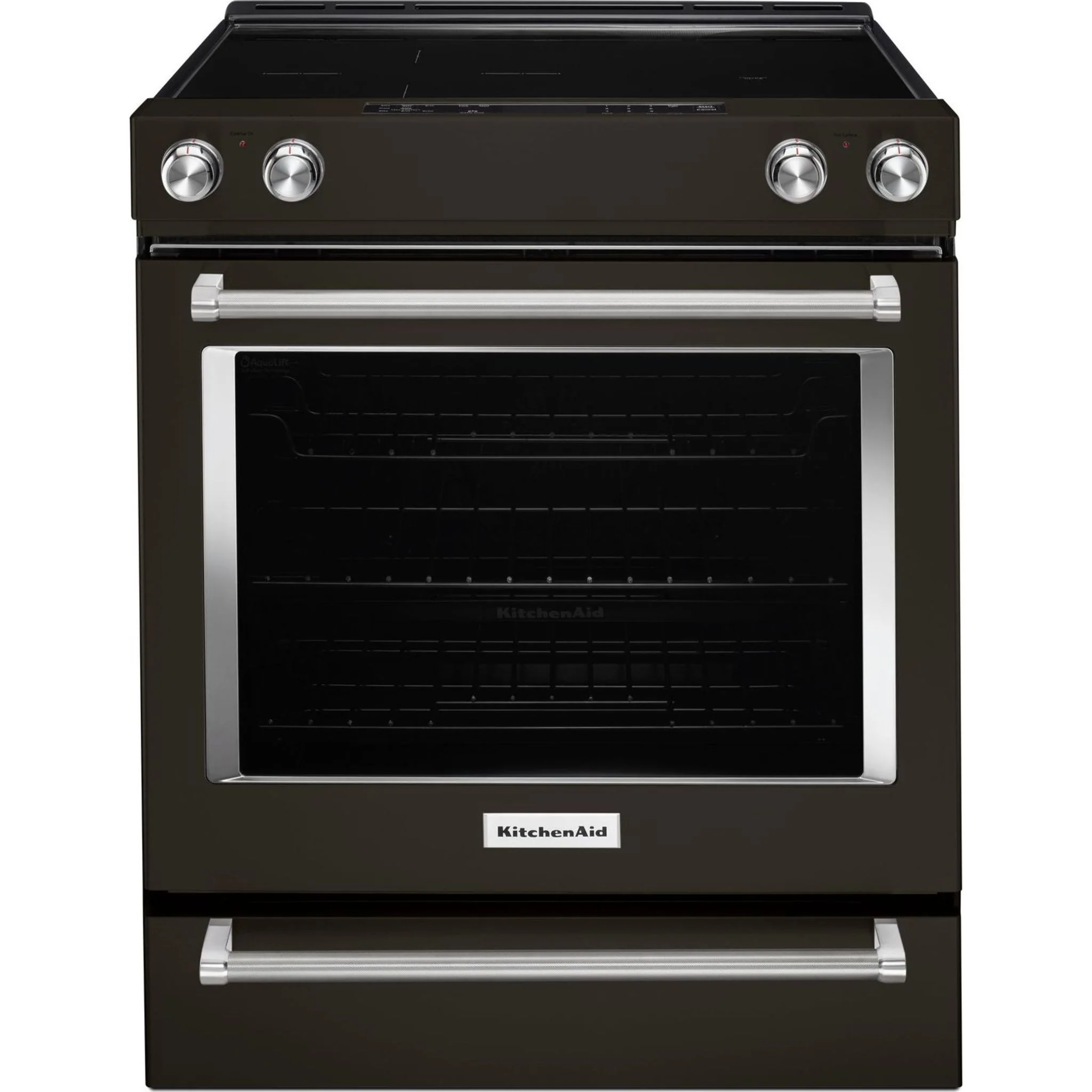 KitchenAid 30" 5-Element Electric Slide-In Convection Range - Black Stainless (YKSEG700EBS) - Image 2