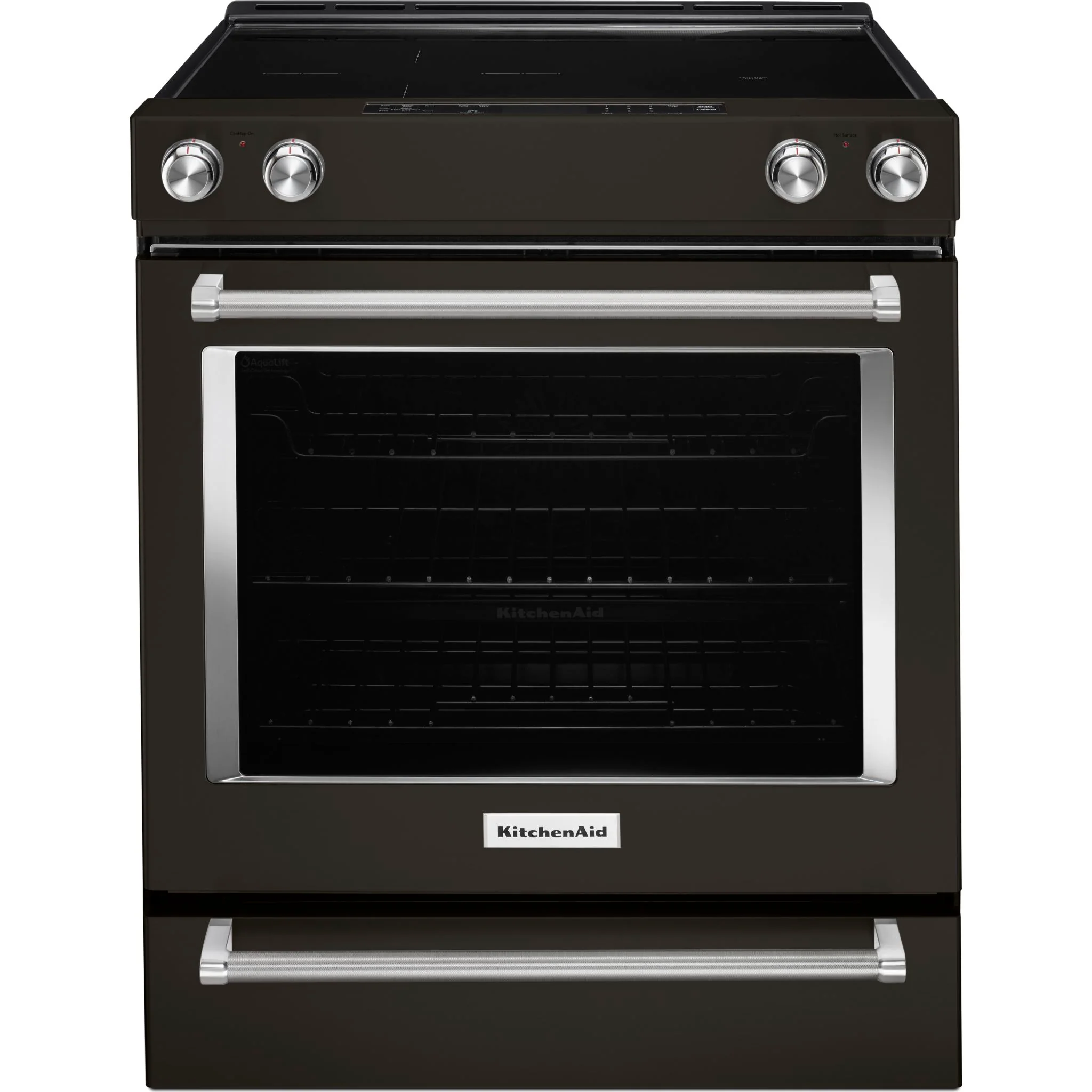 KitchenAid 30" 5-Element Electric Slide-In Convection Range - Black Stainless (YKSEG700EBS) - Image 3