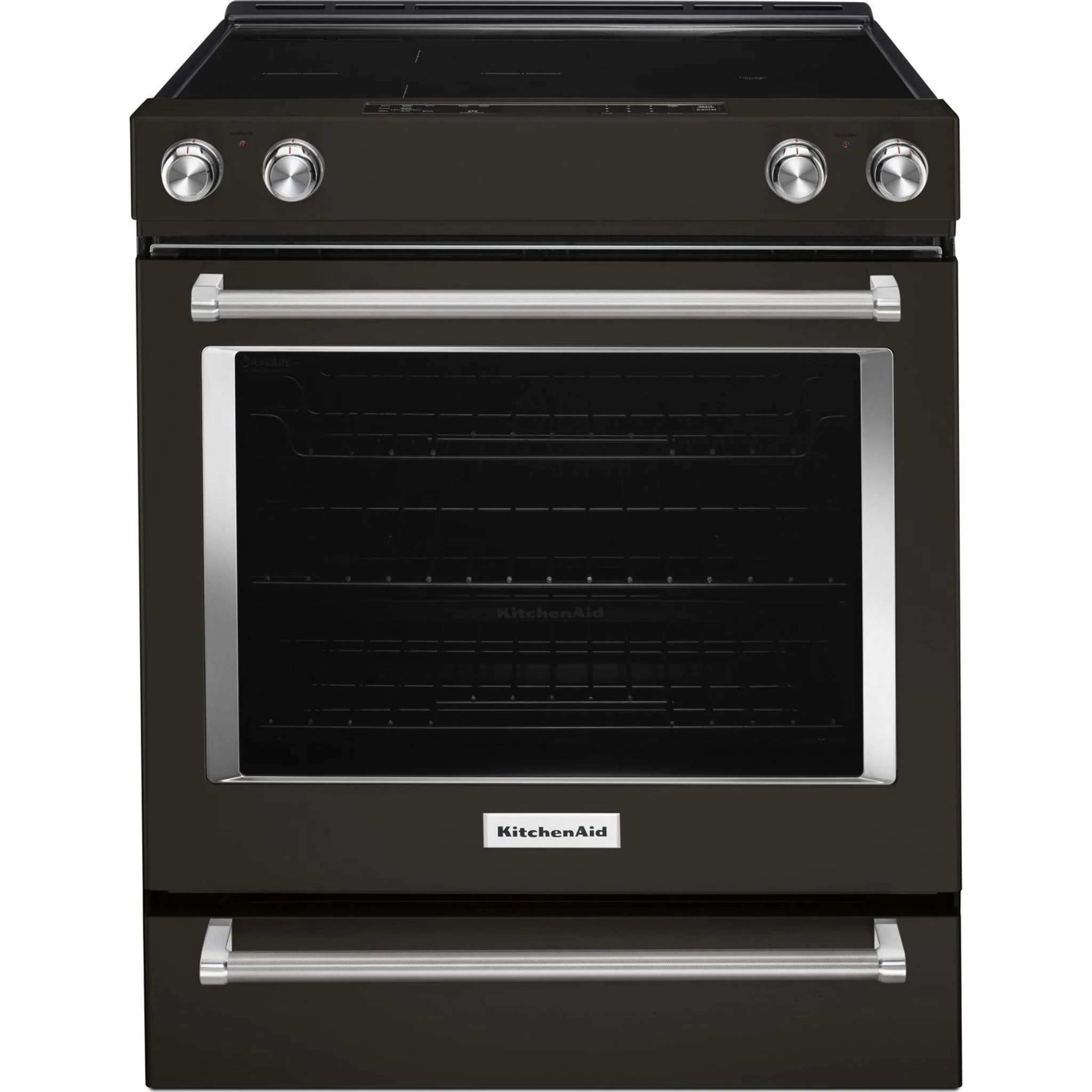 KitchenAid 30" 5-Element Electric Slide-In Convection Range - Black Stainless (YKSEG700EBS) - Image 5