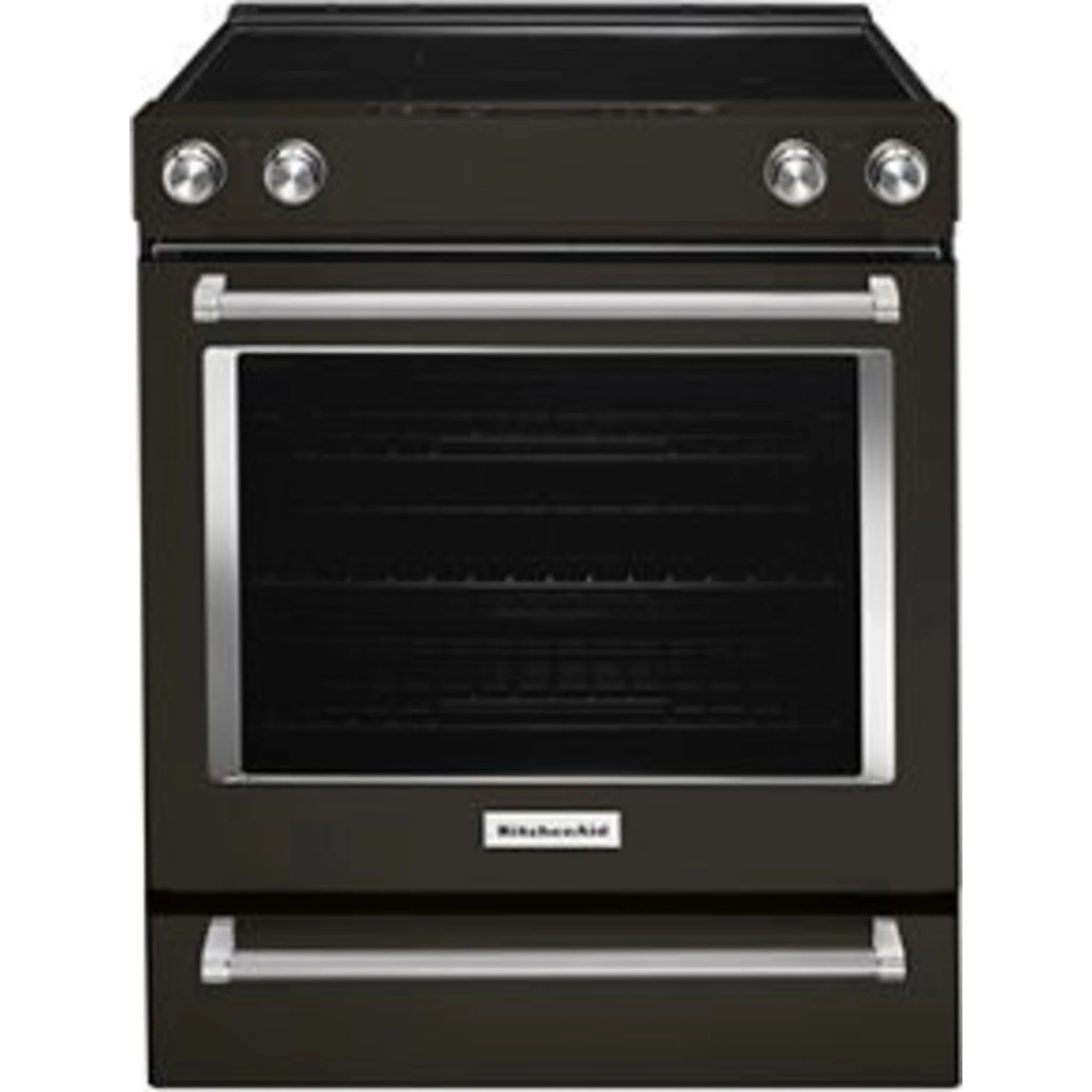 KitchenAid 30" 5-Element Electric Slide-In Convection Range - Black Stainless (YKSEG700EBS) - Image 6