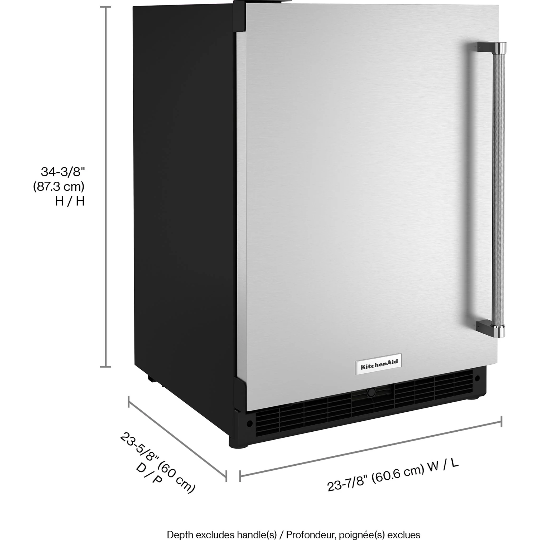 KitchenAid 24" Undercounter Refrigerator with Stainless Steel Door -Stainless Steel (KURL114KSB) - Image 3