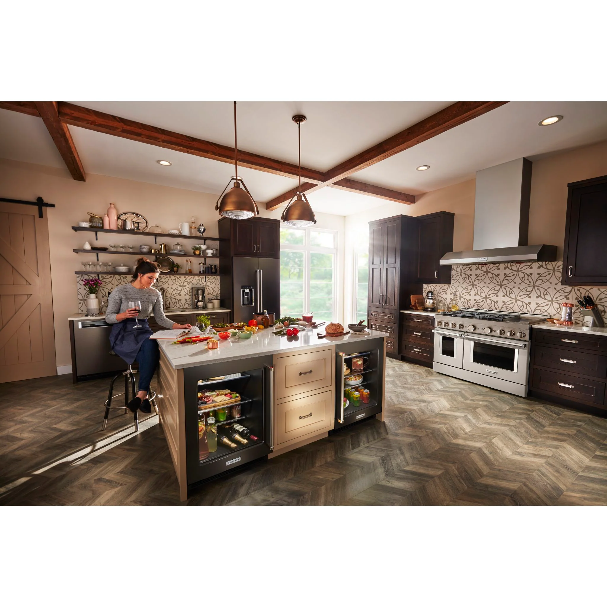 KitchenAid 24" Undercounter Refrigerator with Glass Door and Shelves with Metallic Accentsand with PrintShieldFinish -Black Stainless (KURL314KBS) - Image 10