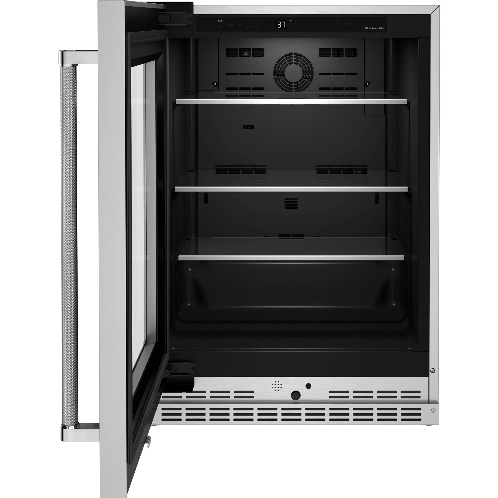 KitchenAid 24" Undercounter Refrigerator with Glass Door and Shelves with Metallic Accents -Stainless Steel (KURL314KSS) - Image 4