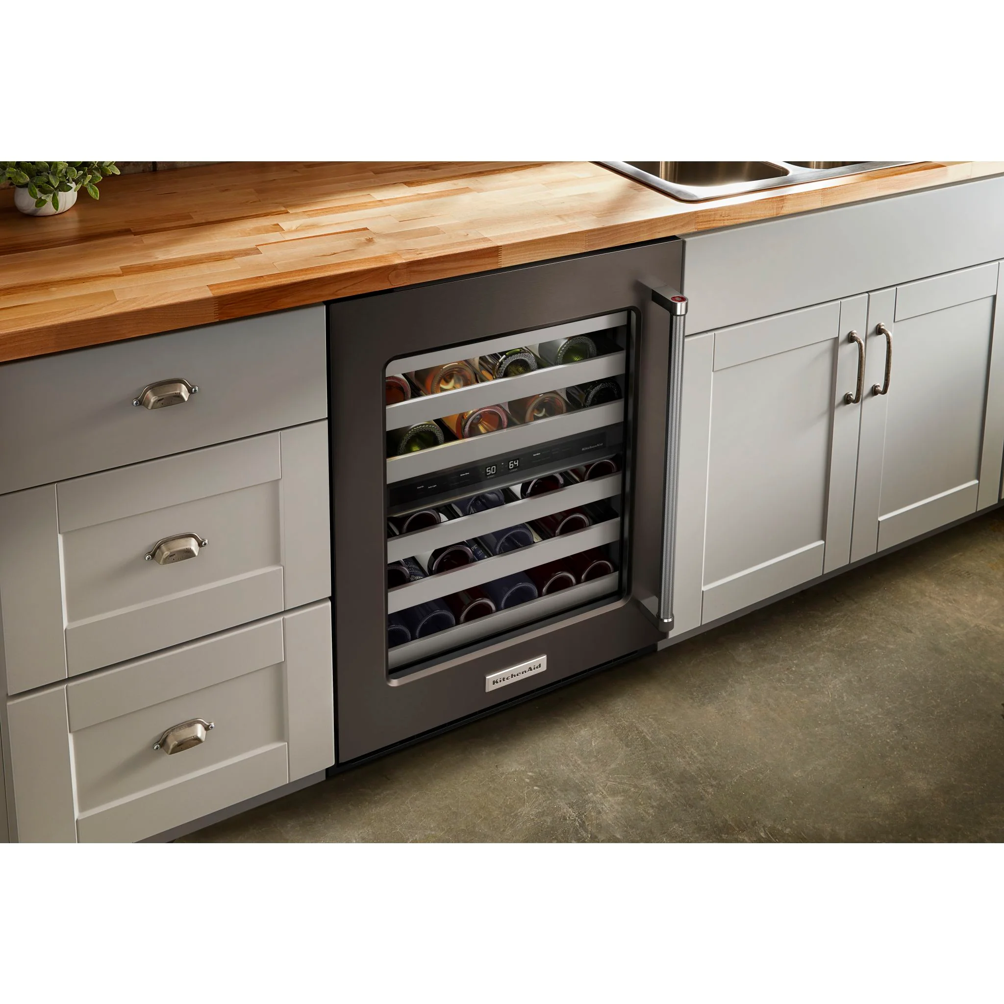 KitchenAid 24" Undercounter Wine Cellar with Glass Door and Metal-Front Racks -Stainless Steel (KUWL314KBS) - Image 11