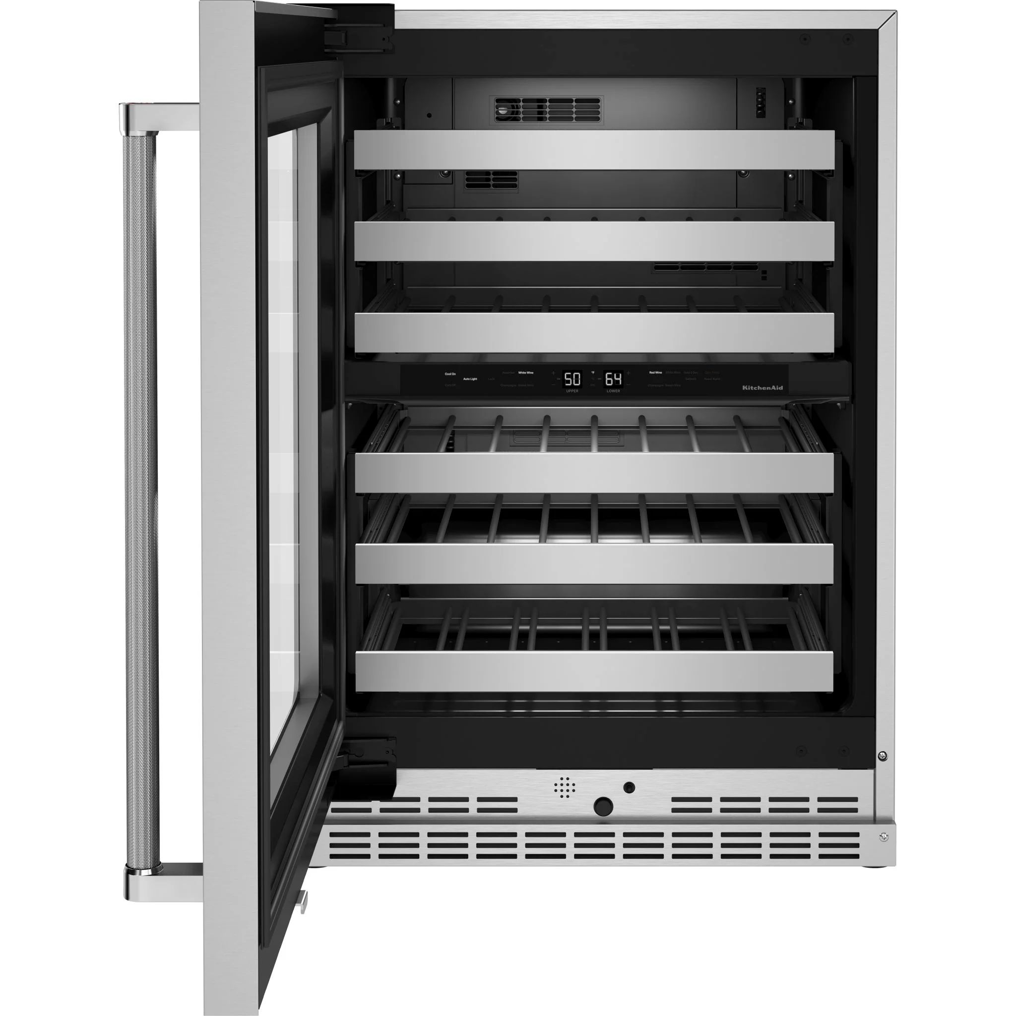 KitchenAid 24" Undercounter Wine Cellar with Glass Door and Metal-Front Racks -Stainless Steel (KUWL314KSS) - Image 4