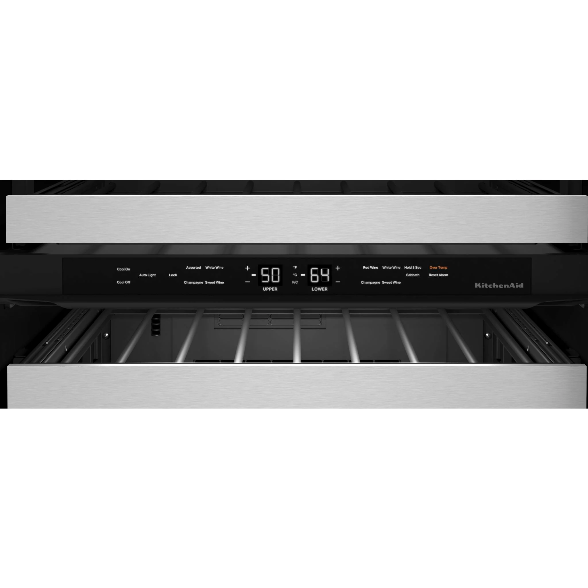 KitchenAid  24" Undercounter Wine Cellar with Glass Door and Metal-Front Racks (KUWR314KBS) - Image 6