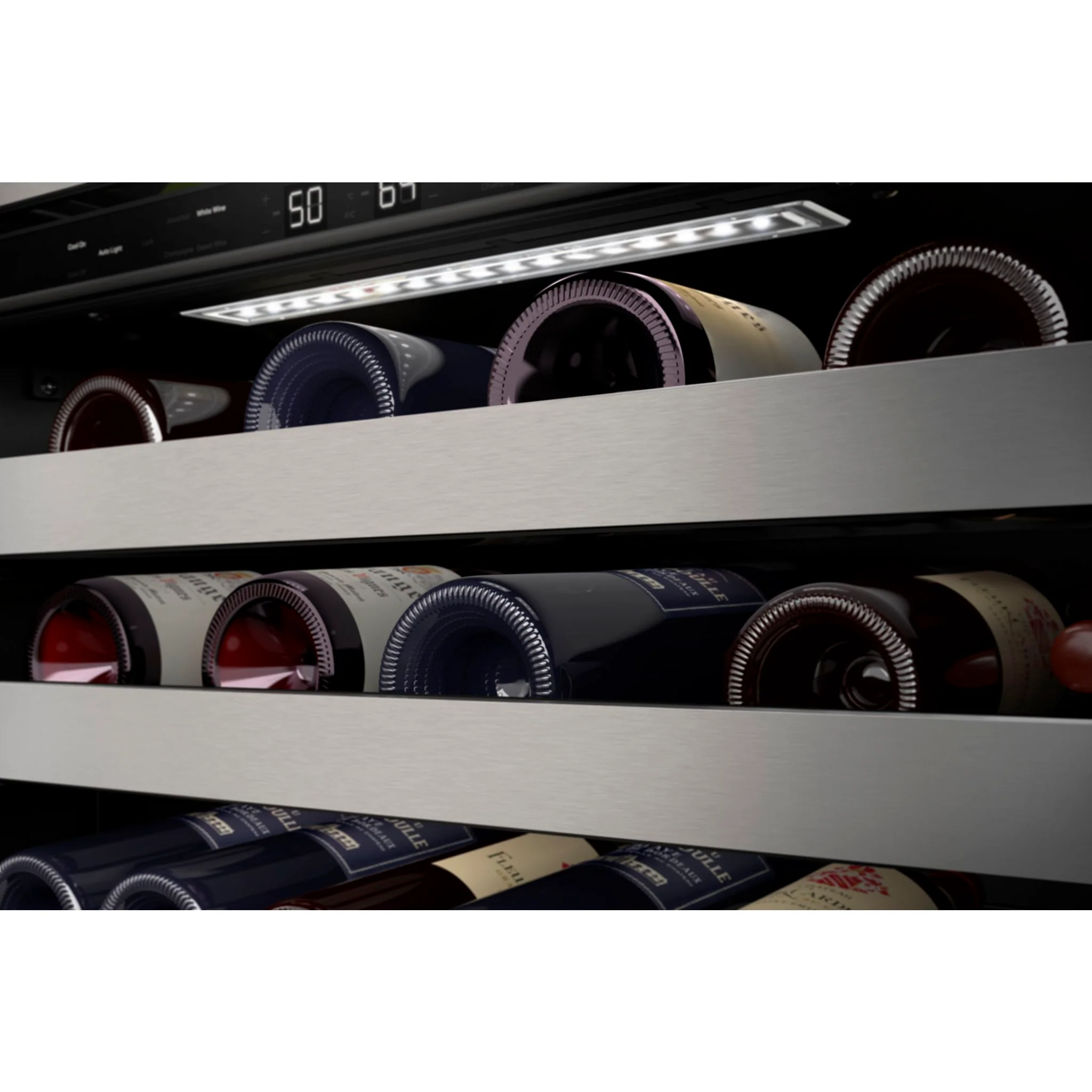 KitchenAid  24" Undercounter Wine Cellar with Glass Door and Metal-Front Racks (KUWR314KBS) - Image 8