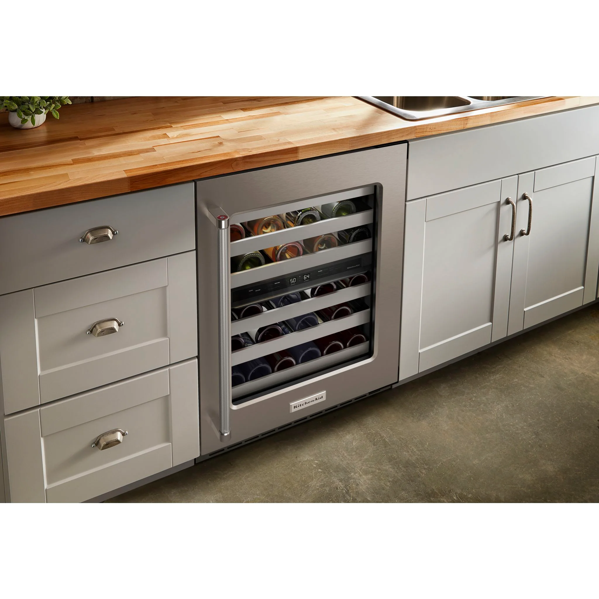 KitchenAid 24" Undercounter Wine Cellar with Glass Door and Metal-Front Racks - Stainless Steel (KUWR314KSS) - Image 10