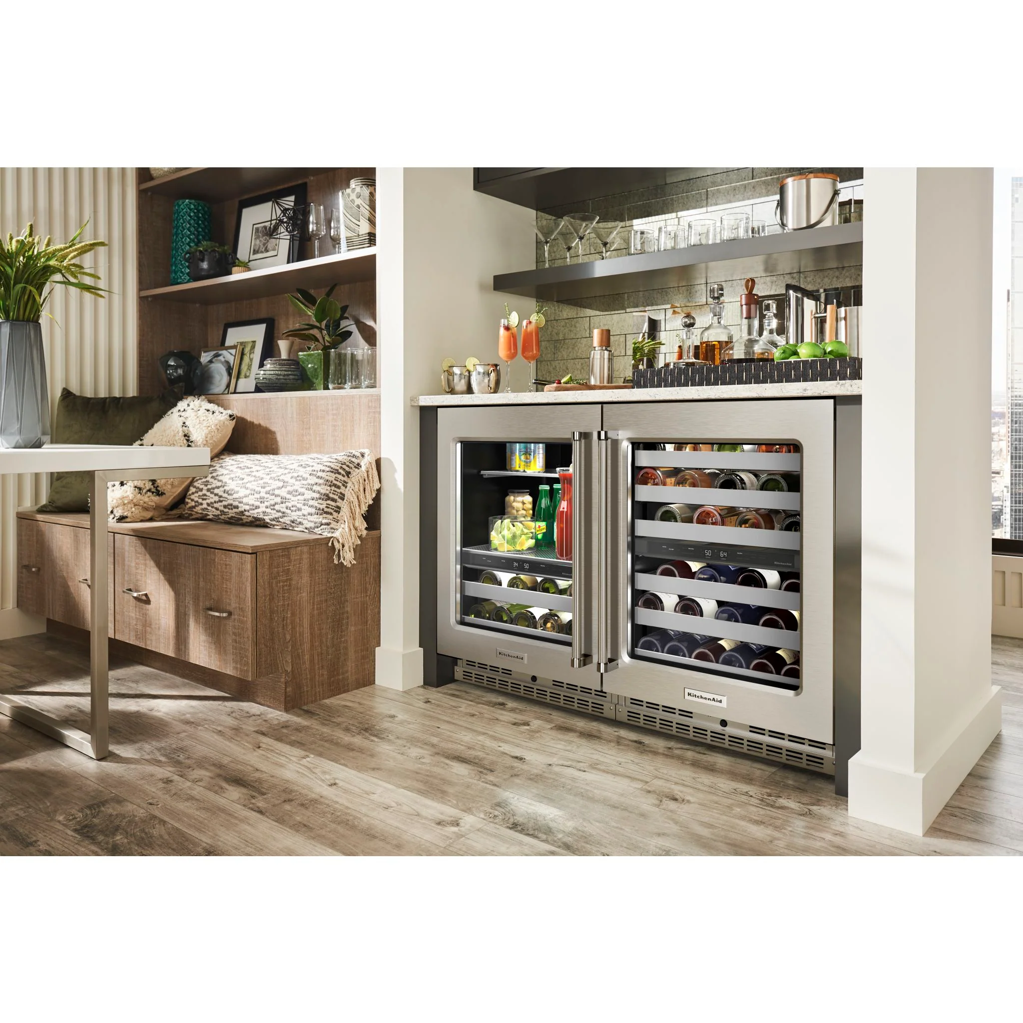 KitchenAid 24" Undercounter Wine Cellar with Glass Door and Metal-Front Racks - Stainless Steel (KUWR314KSS) - Image 11