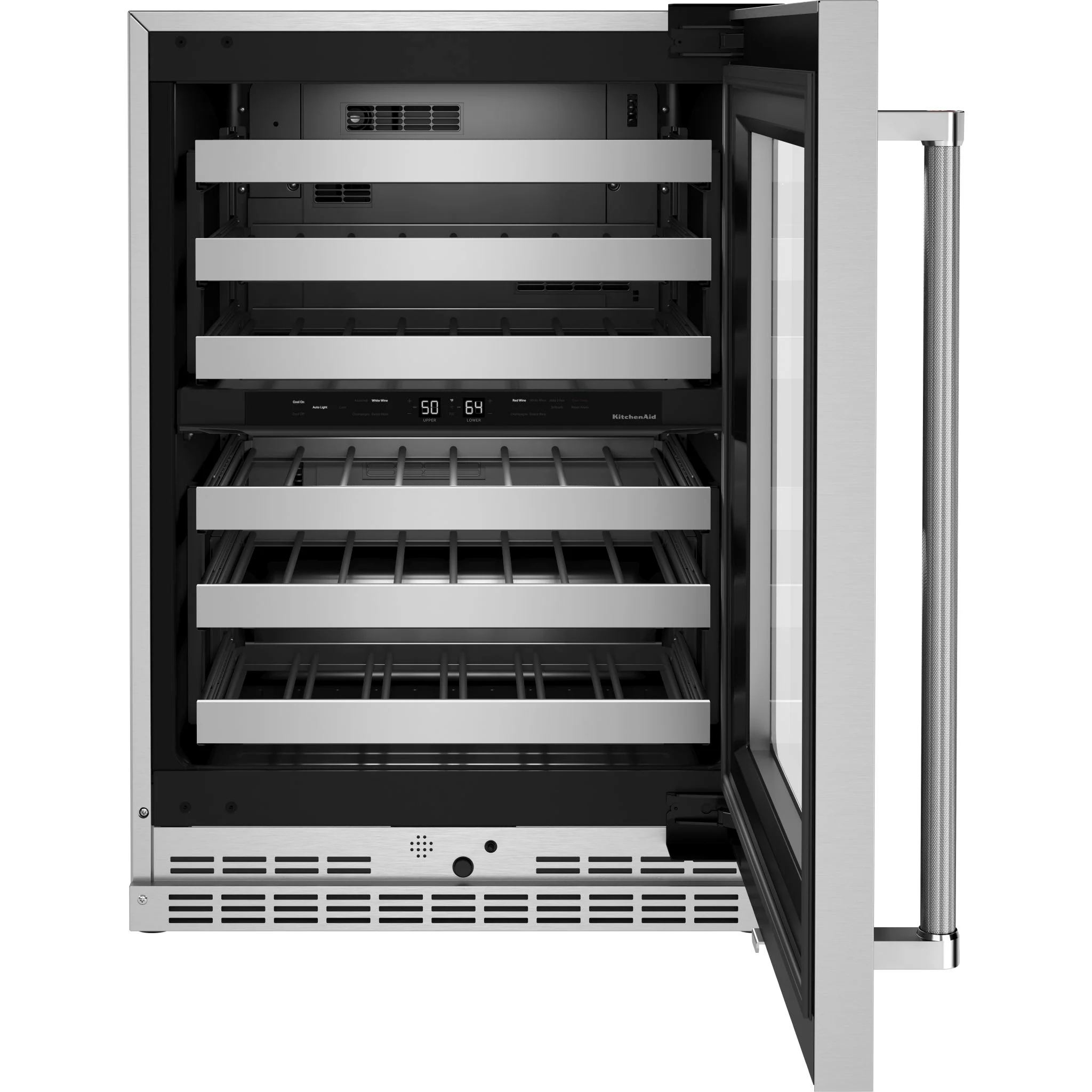 KitchenAid 24" Undercounter Wine Cellar with Glass Door and Metal-Front Racks - Stainless Steel (KUWR314KSS) - Image 4